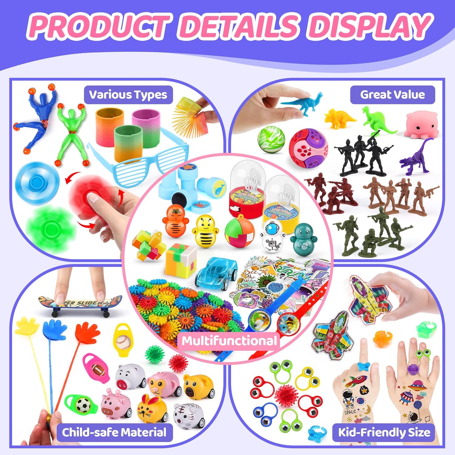 350pcs Party Favors for Kids Ages 3-12