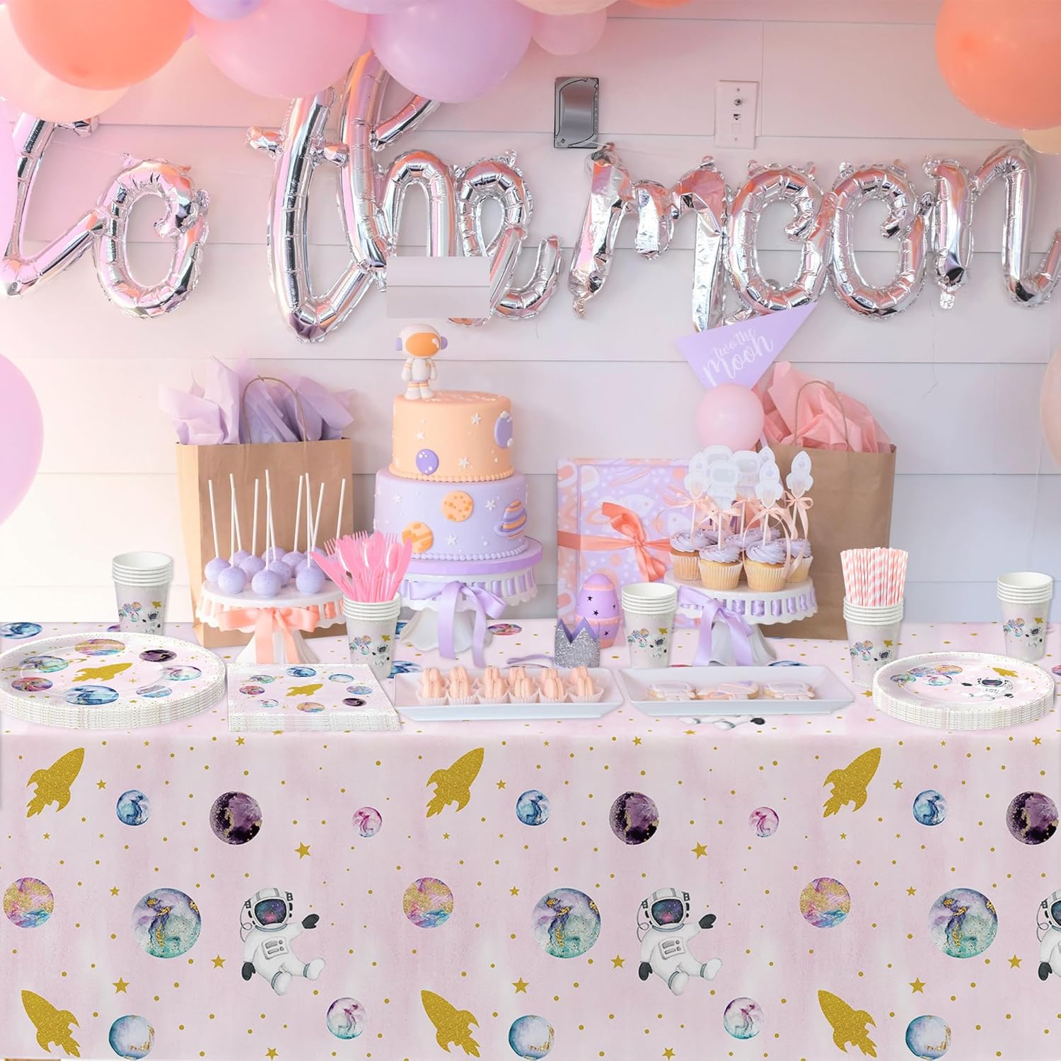 Space Birthday Party Set For Girl 24 Piece