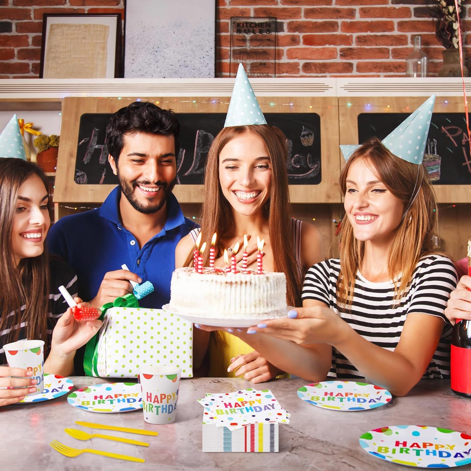 400 Piece Happy Birthday Party Supplies Set