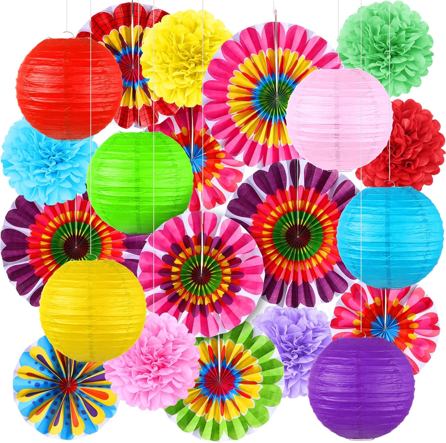 Outus Spring Flower Hanging Decorations Set 21 Pieces