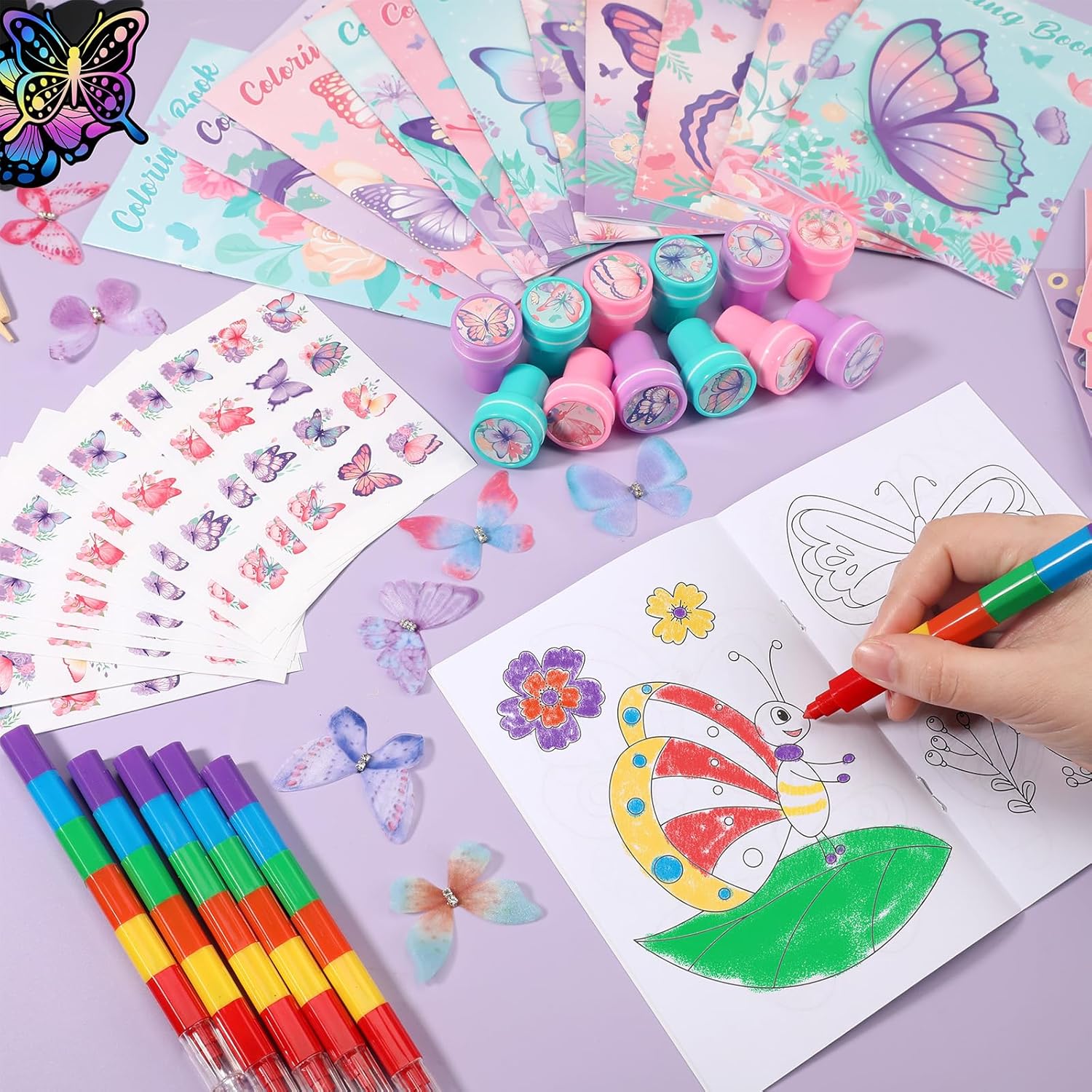 BenLouis 96Pcs Butterfly Party Favor Set