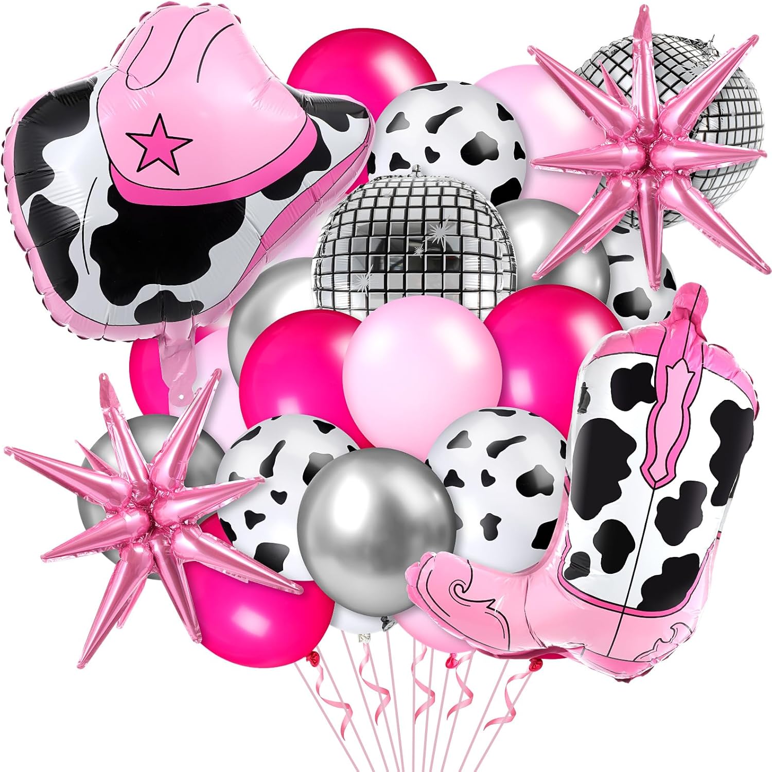 Hungdao 23 Pcs Cowgirl Theme Party Balloons Set
