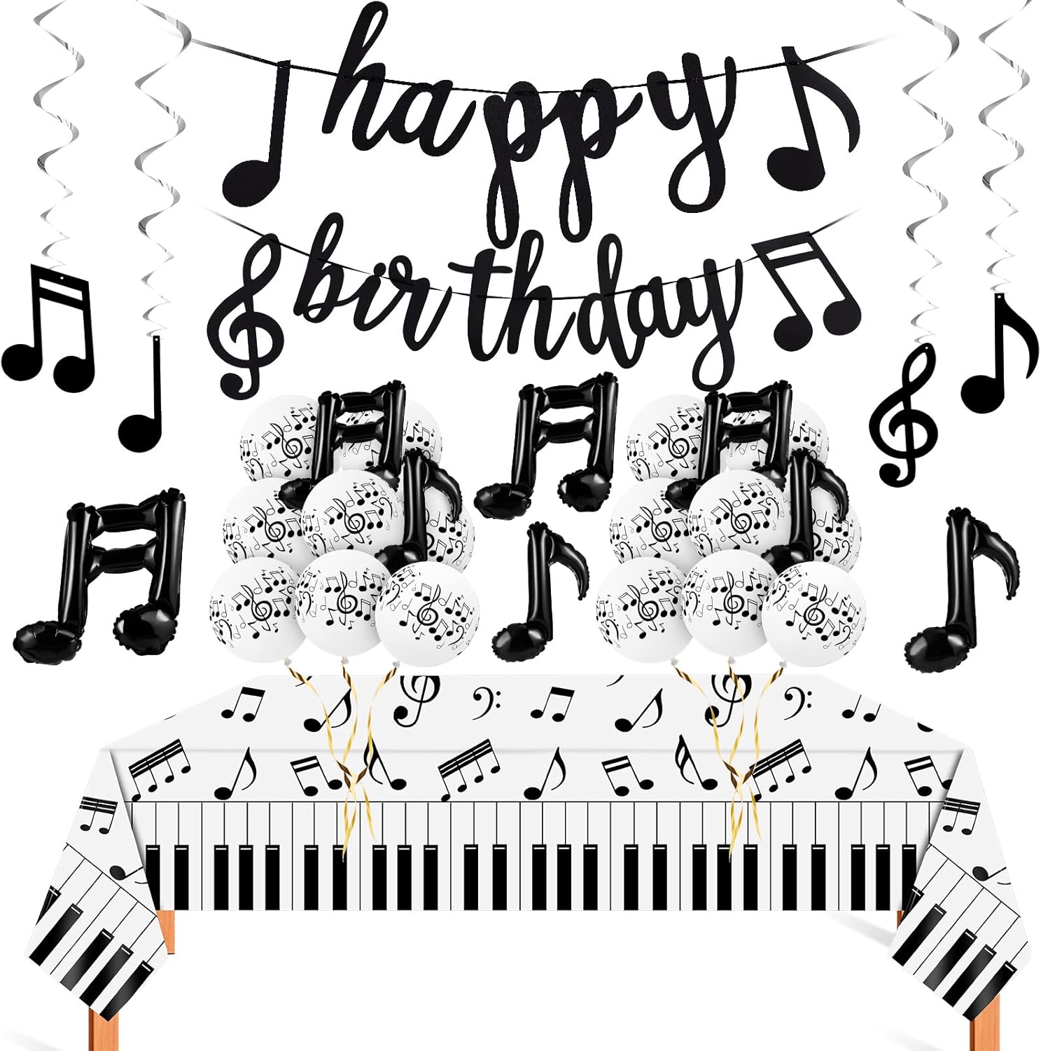 Civaner Music Themed Party Decor Set 40 Pieces