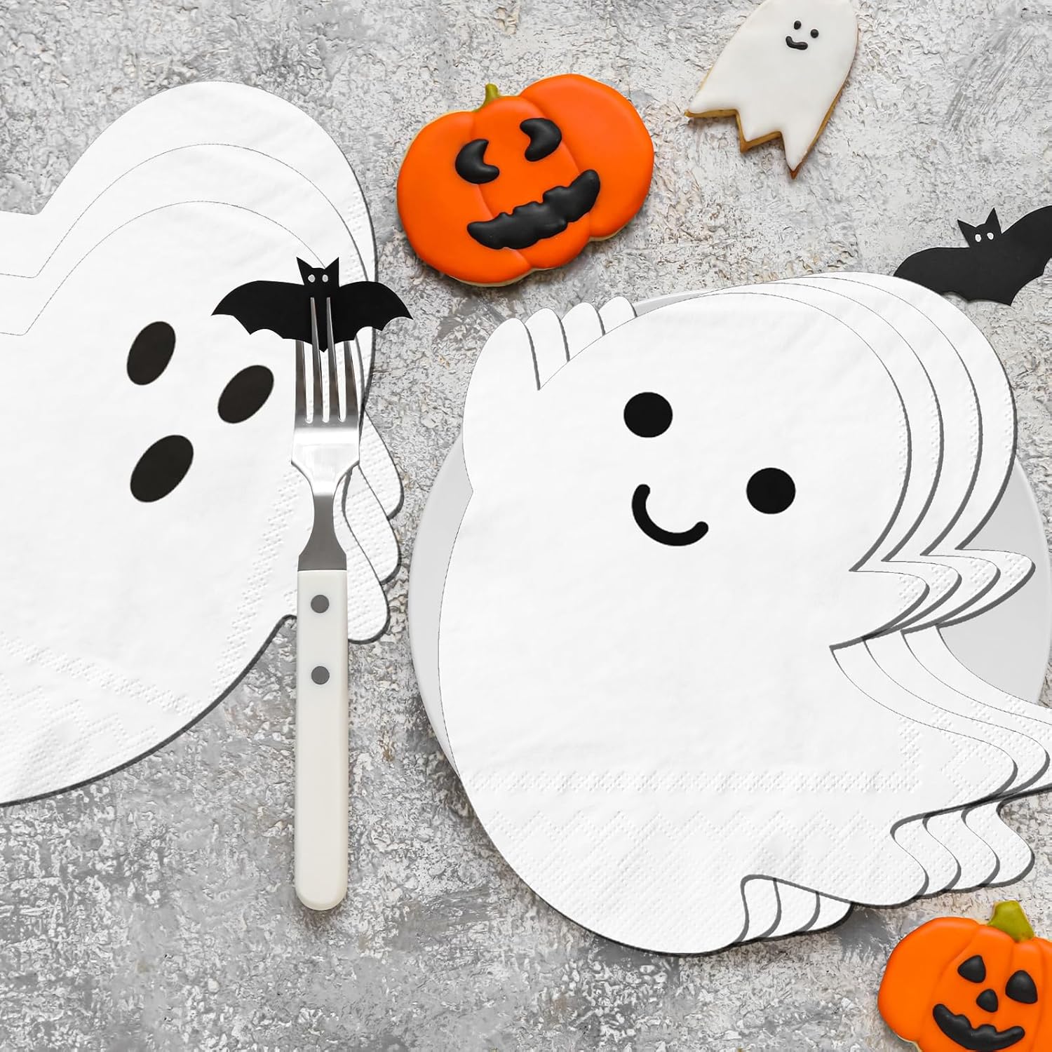 Halloween Ghost Napkins 40pcs for Kids Spooky Party