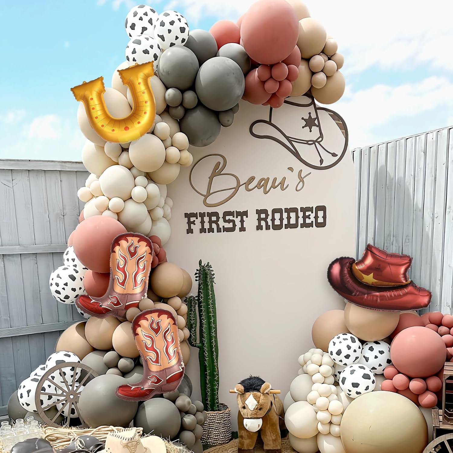 Western Cowboy Balloon Arch Kit 168 pcs