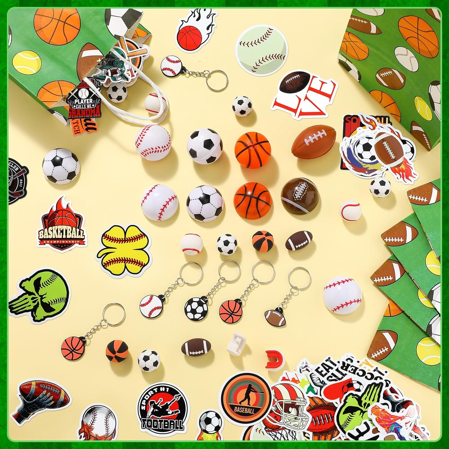 Aoriher 200 Pcs Sport Party Favors Set