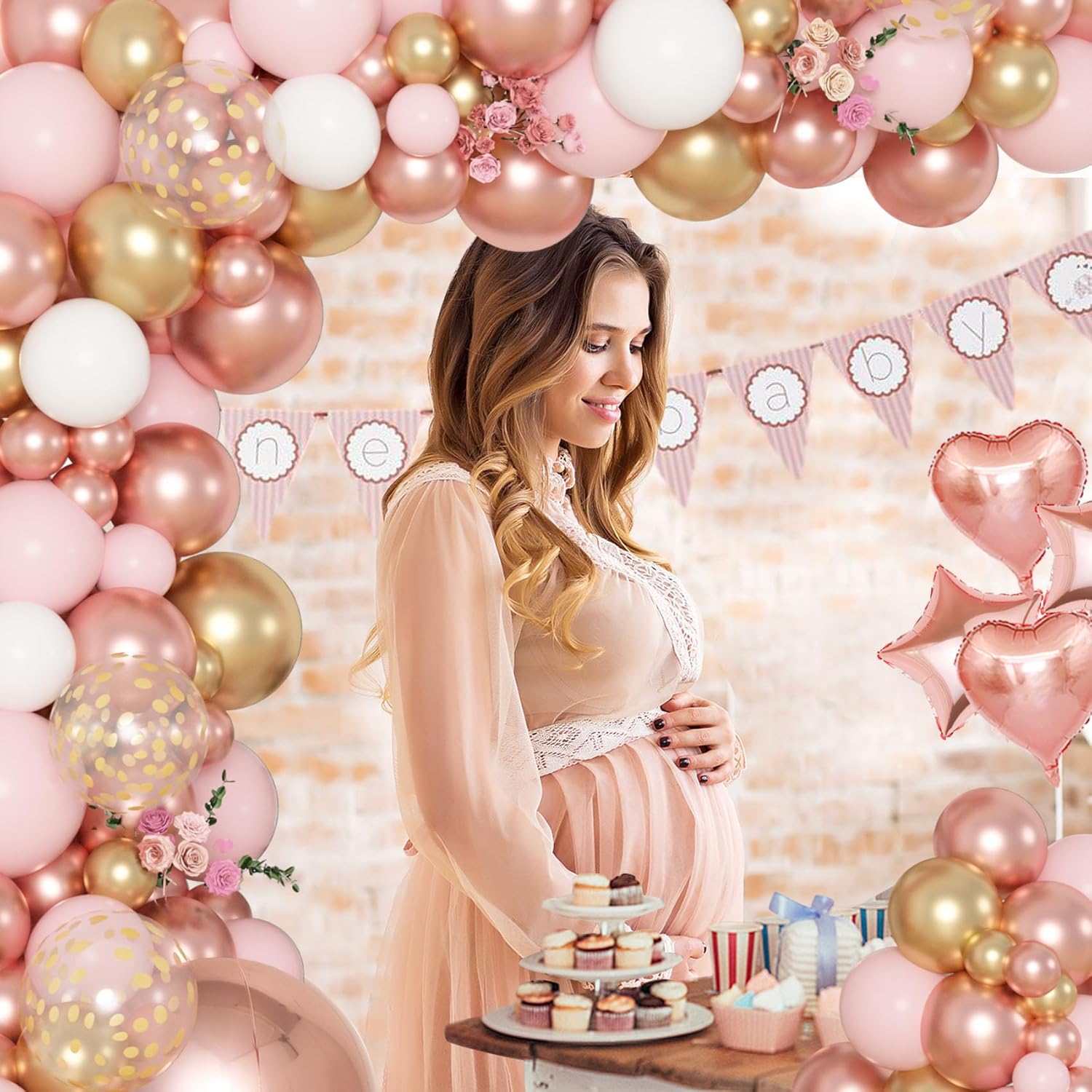 Ouddy Life Rose Gold Balloon Decor Kit 149Pcs