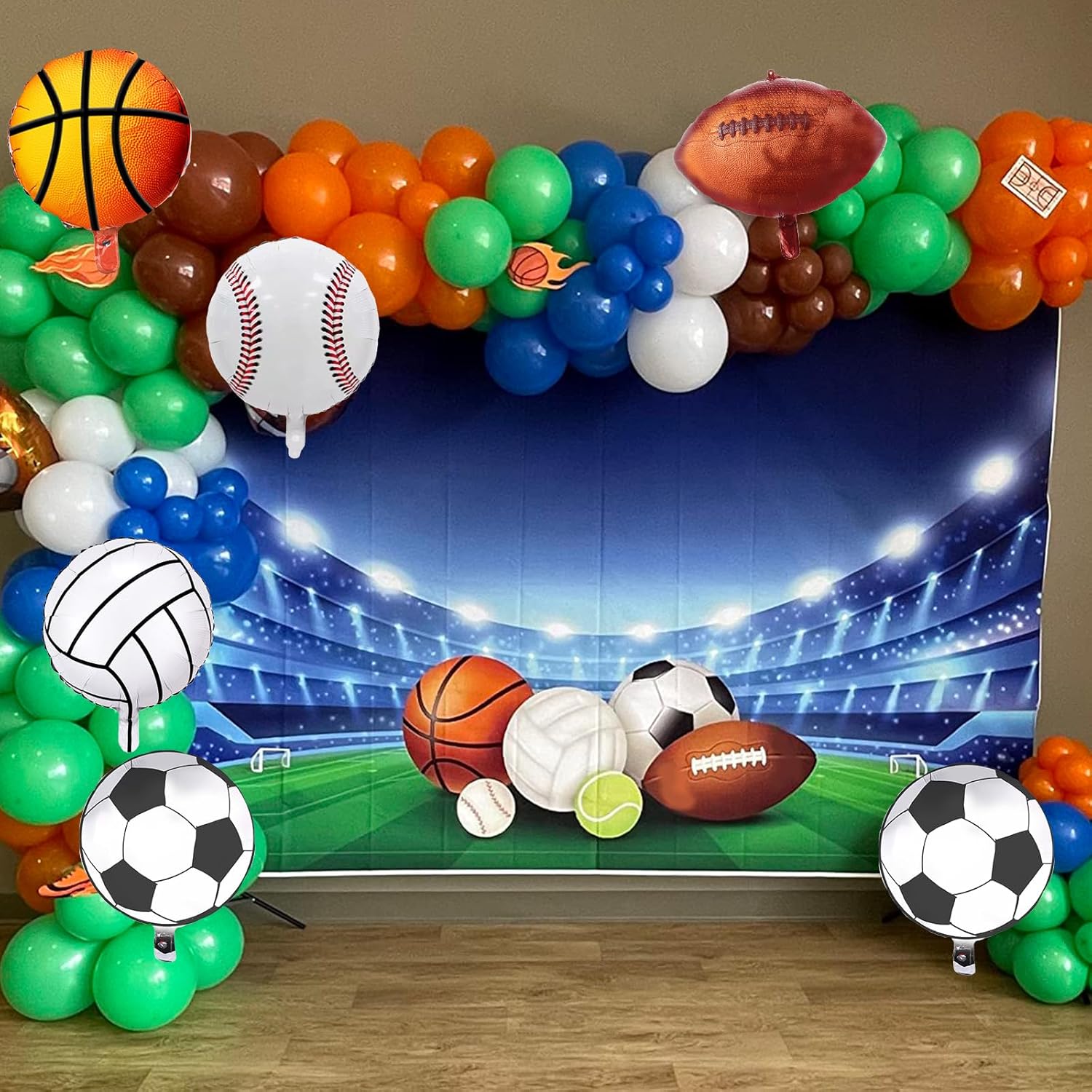 Jobkoo Sports Balloon Garland Kit 115Pcs Party Decorations