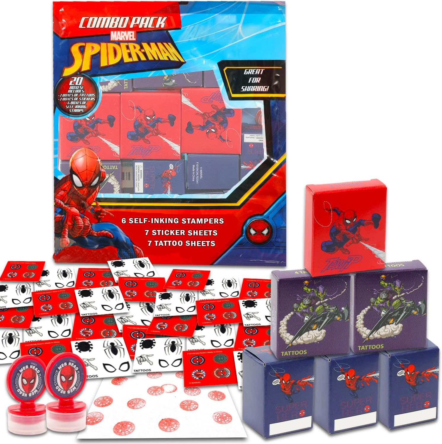 Spiderman Party Favors 20 Piece Bundle