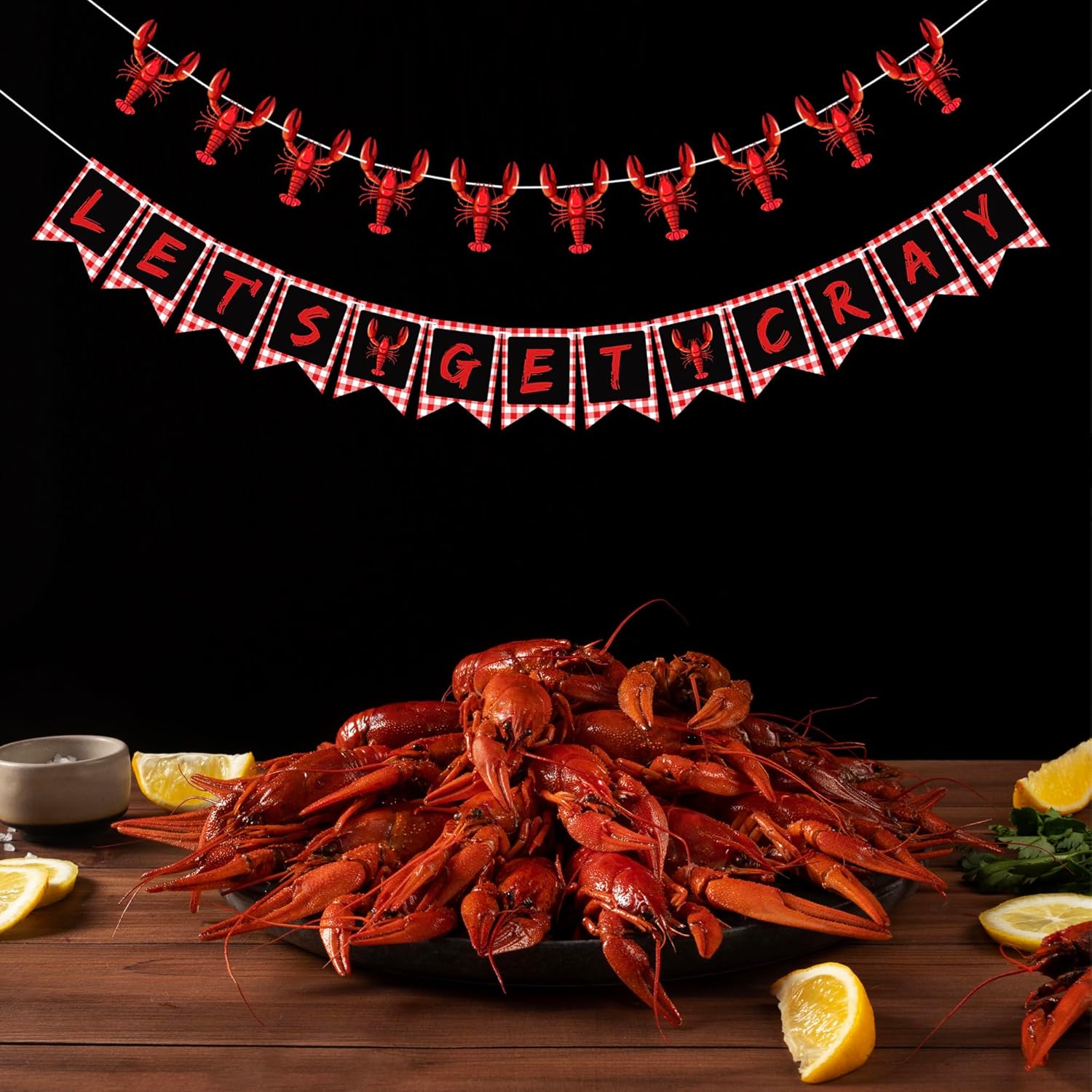 Lets Get Cray Banner for Crawfish Party Decorations
