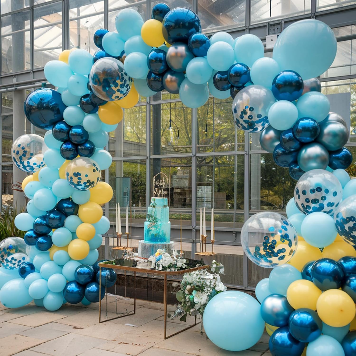12 Inch Blue Yellow Balloons Party Decorations