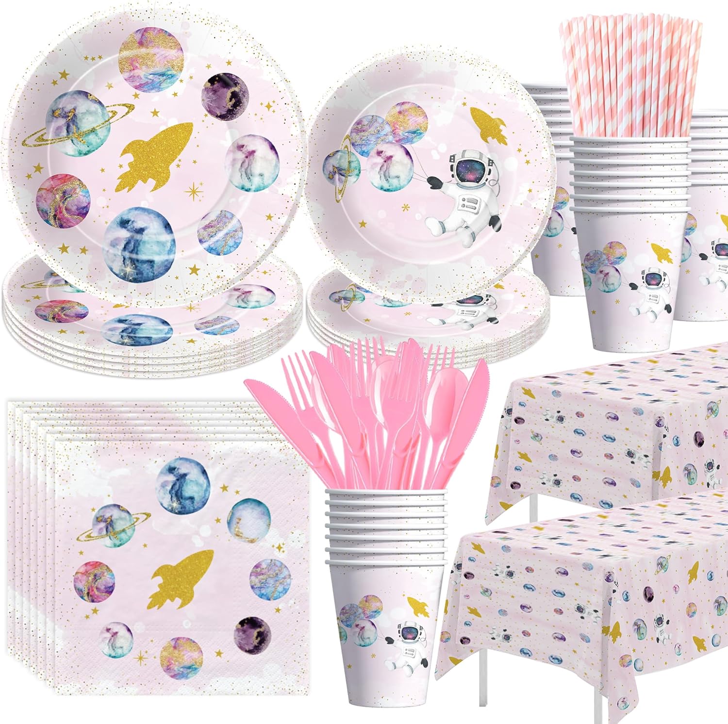 Space Birthday Party Set For Girl 24 Piece