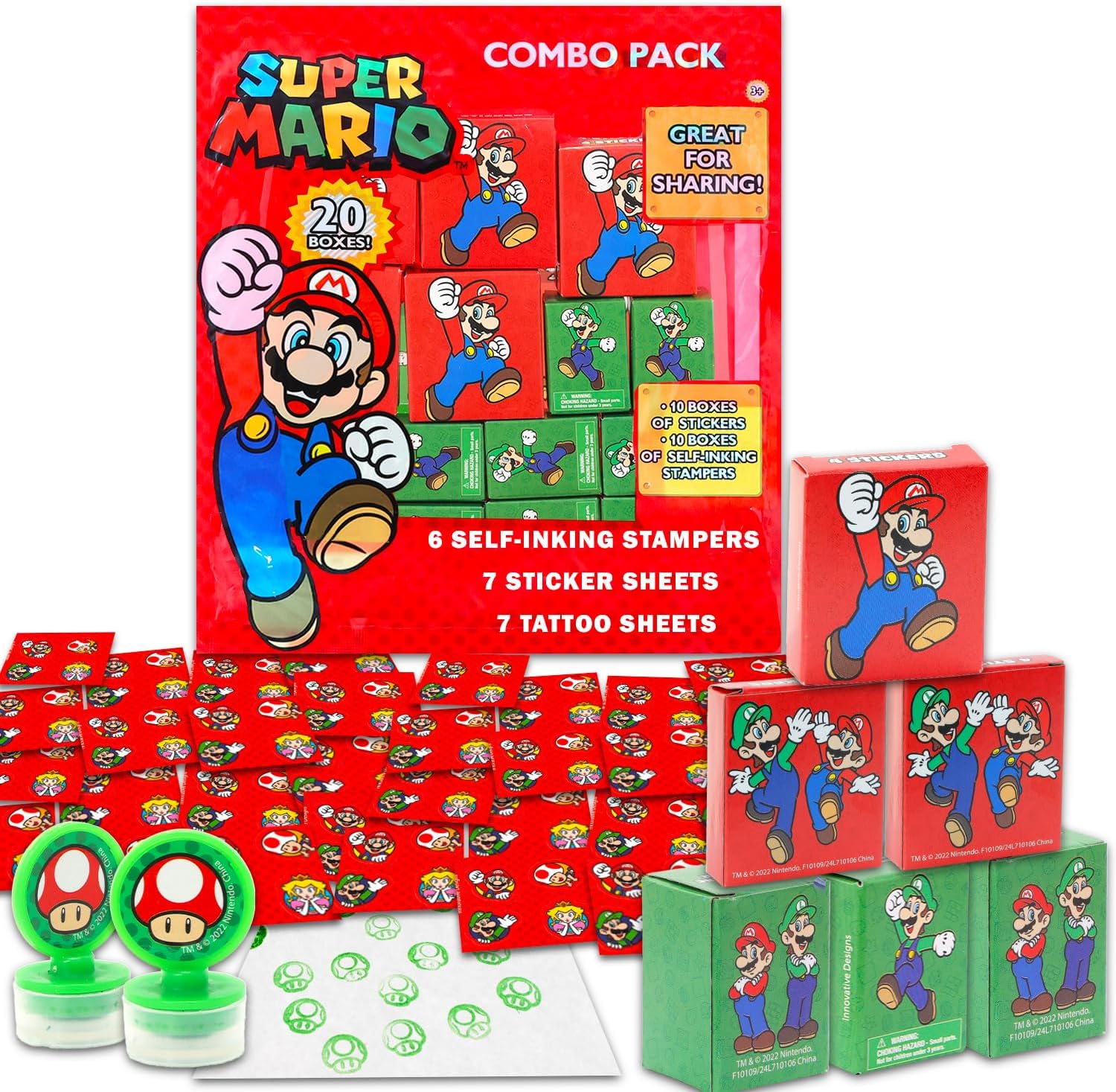 Super Mario Party Favors 20 Piece Bundle