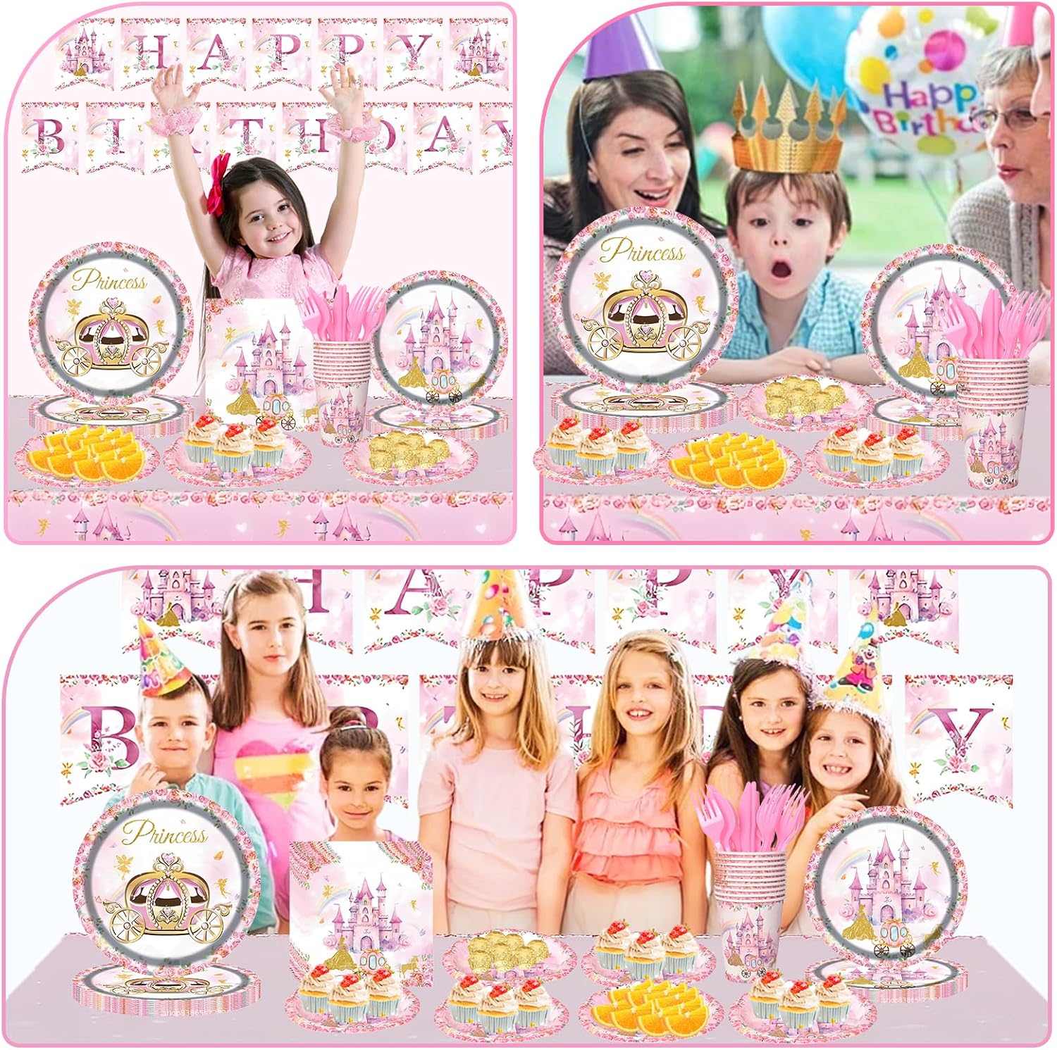 Princess Birthday Supplies Set for Kids