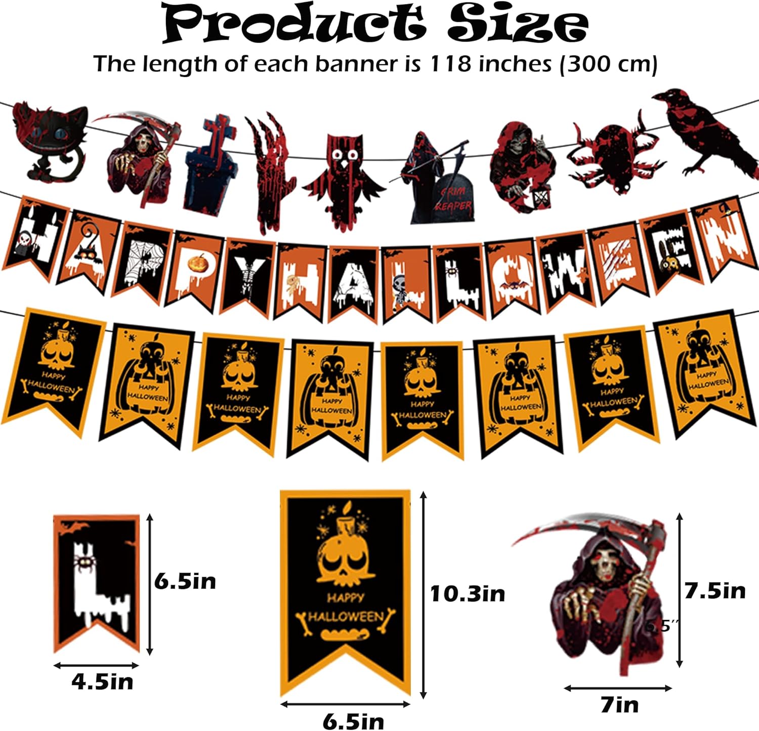 Chaohua Halloween Decor Set Indoor Outdoor