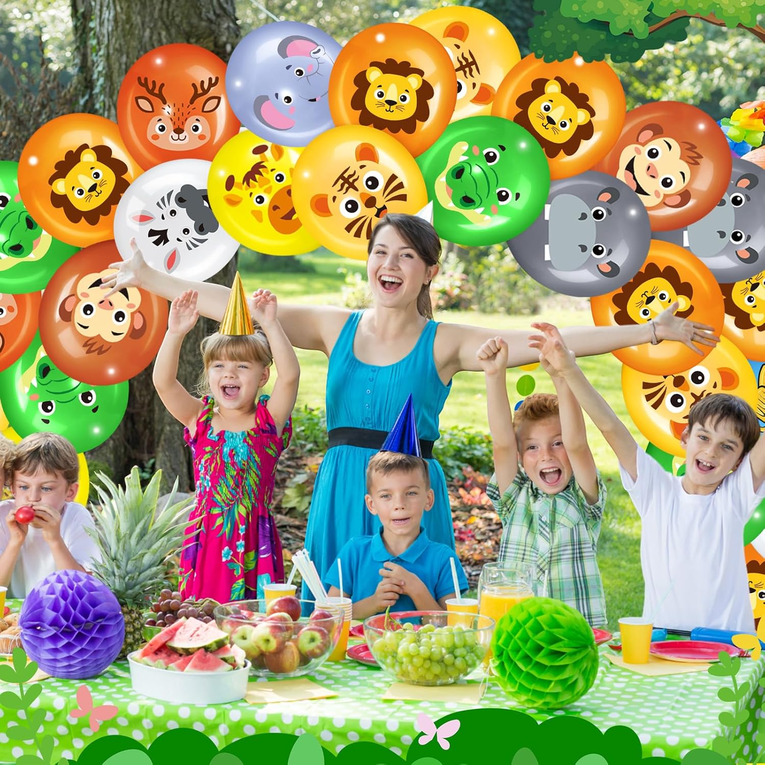 Censen 45 Pcs Animal Balloons 12 Inch Party Decor