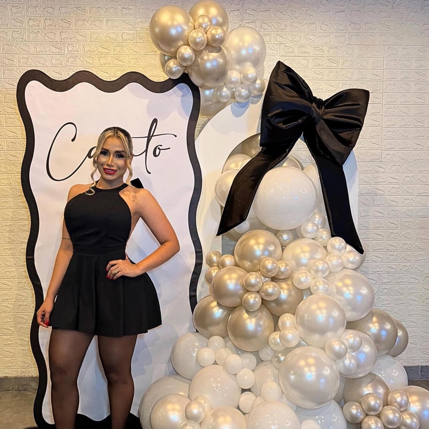 FunHot White Balloons Garland Arch Kit 120Pcs