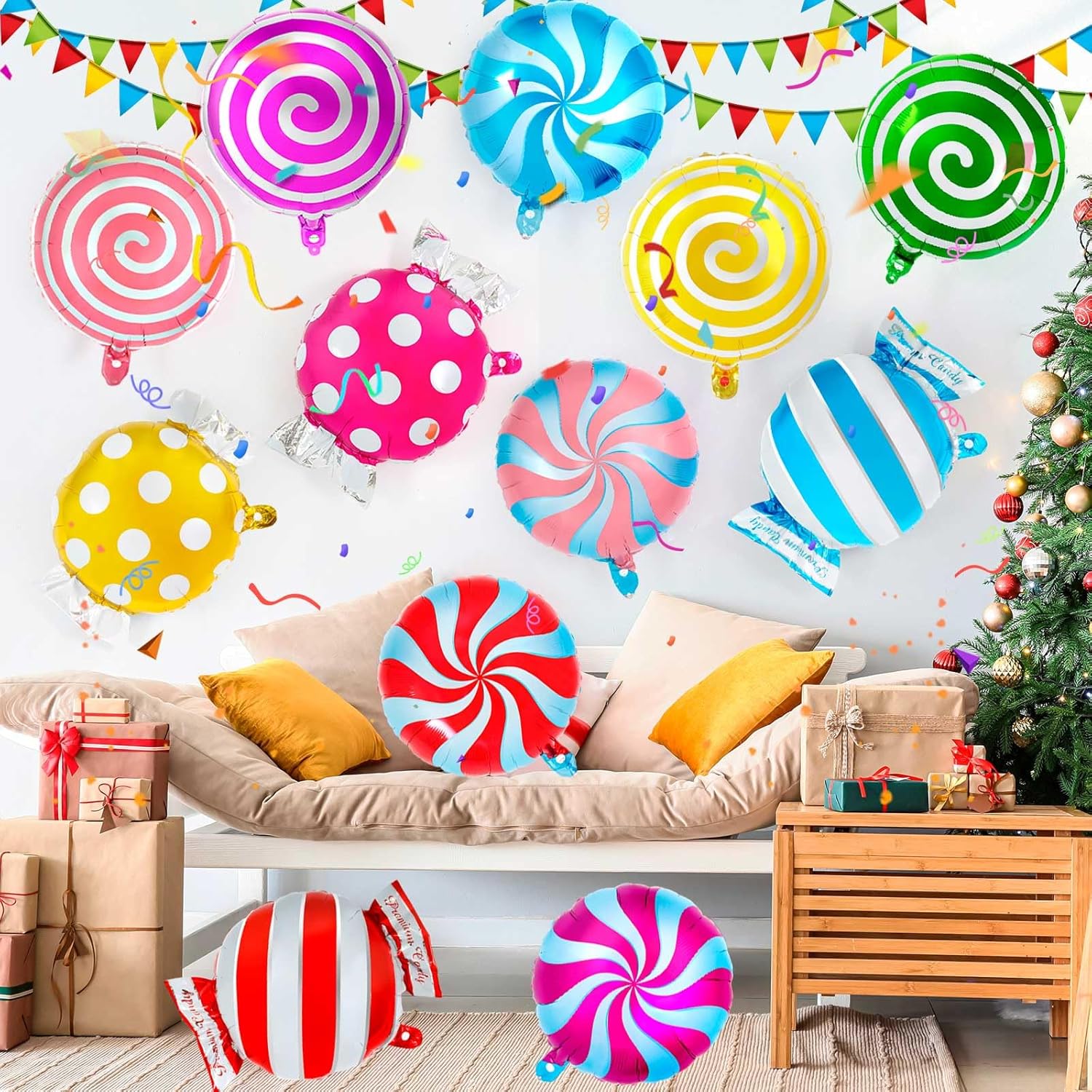 12 Pcs Sweet Candy Balloons 18 Inch Party Decorations