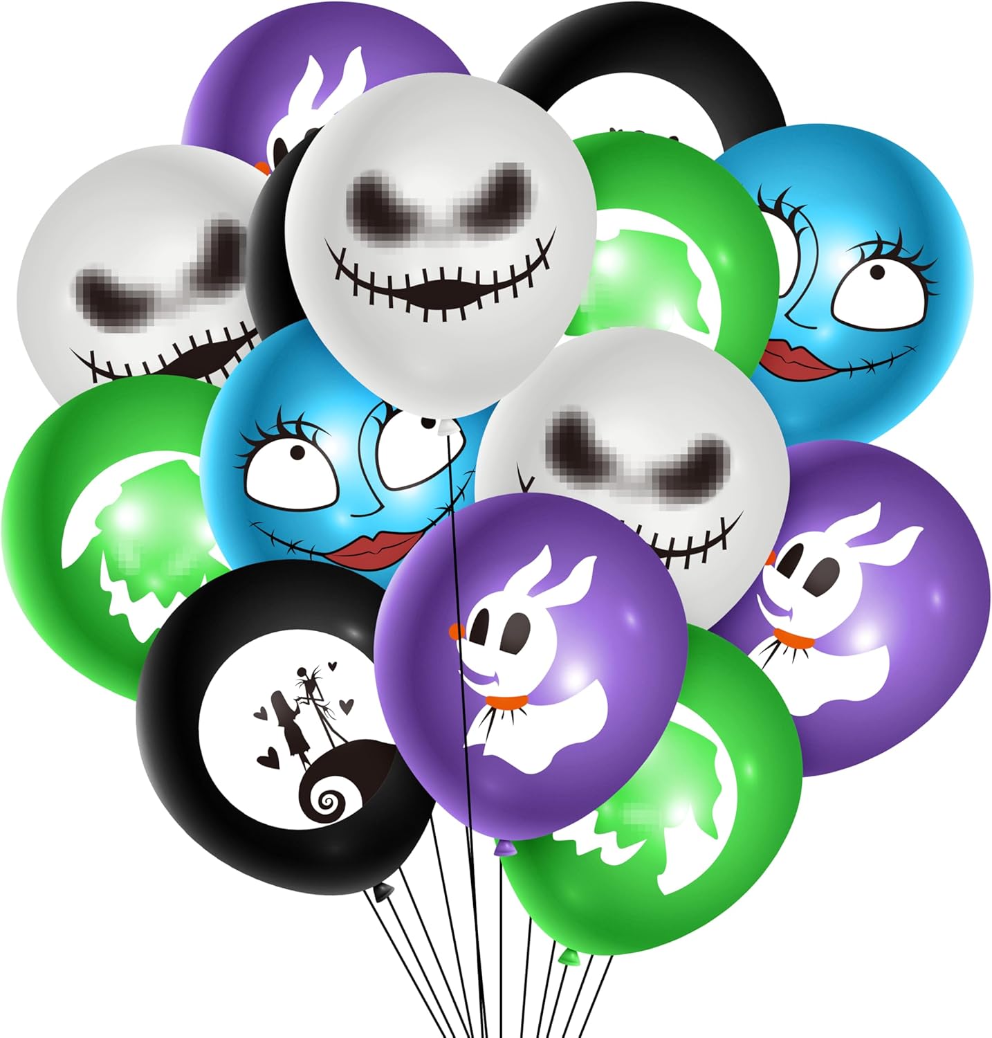 Halloween Jack and Sally Balloons - 50PCS Spooky Decorations
