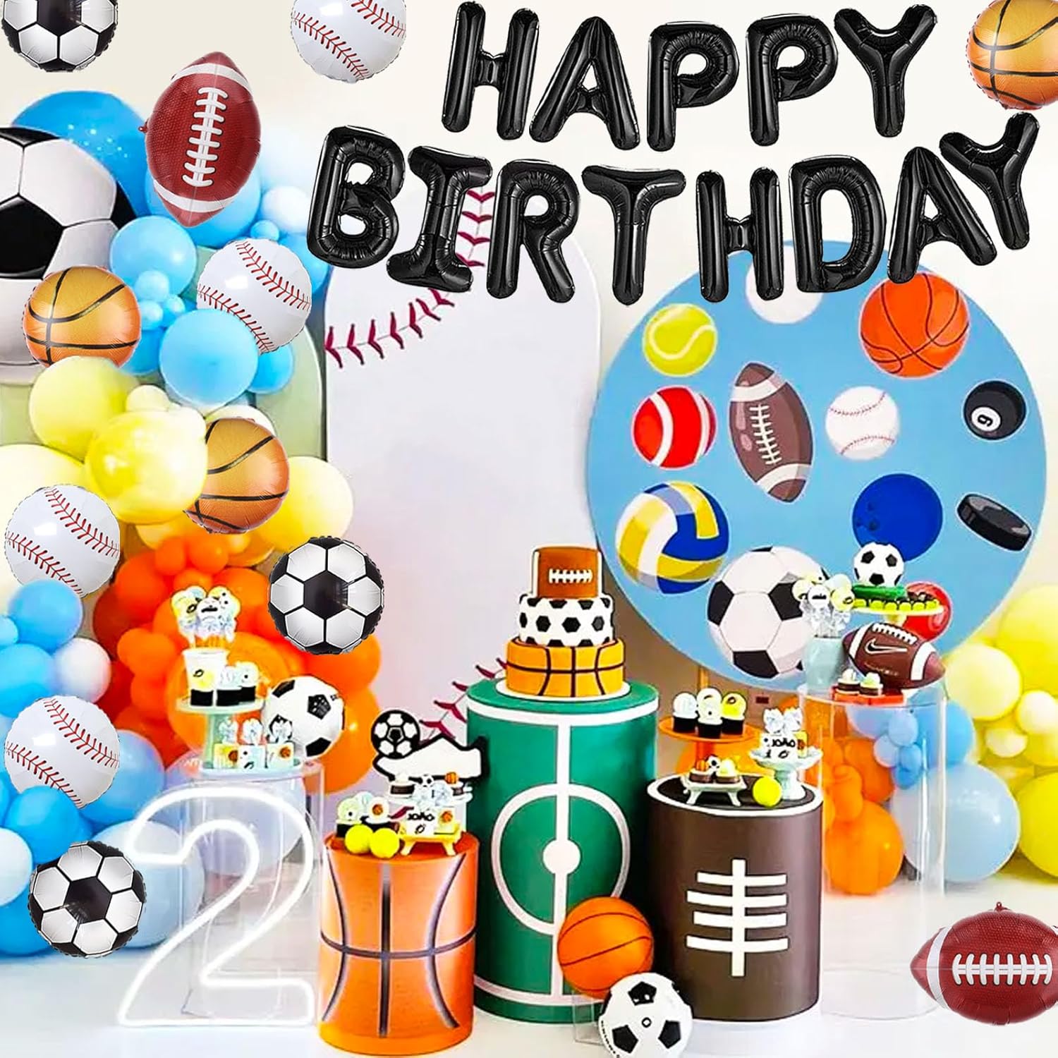 Ushinemi Sports Birthday Balloon Decorations