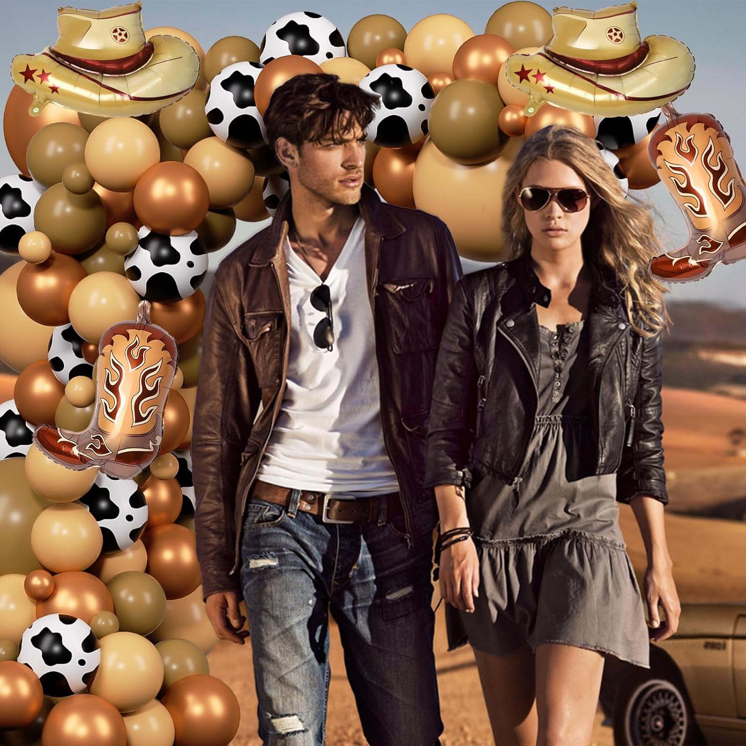 Western Cowboy Balloon Arch Kit 136 PCS