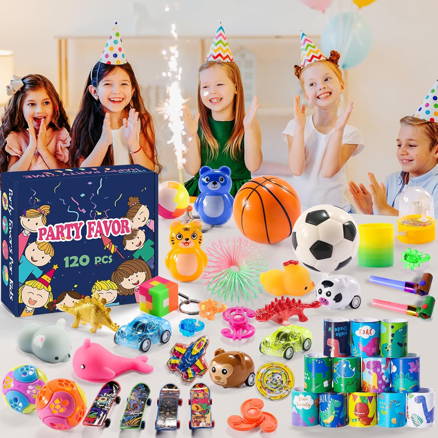 120PCS Kids Party Favors Toy Assortment