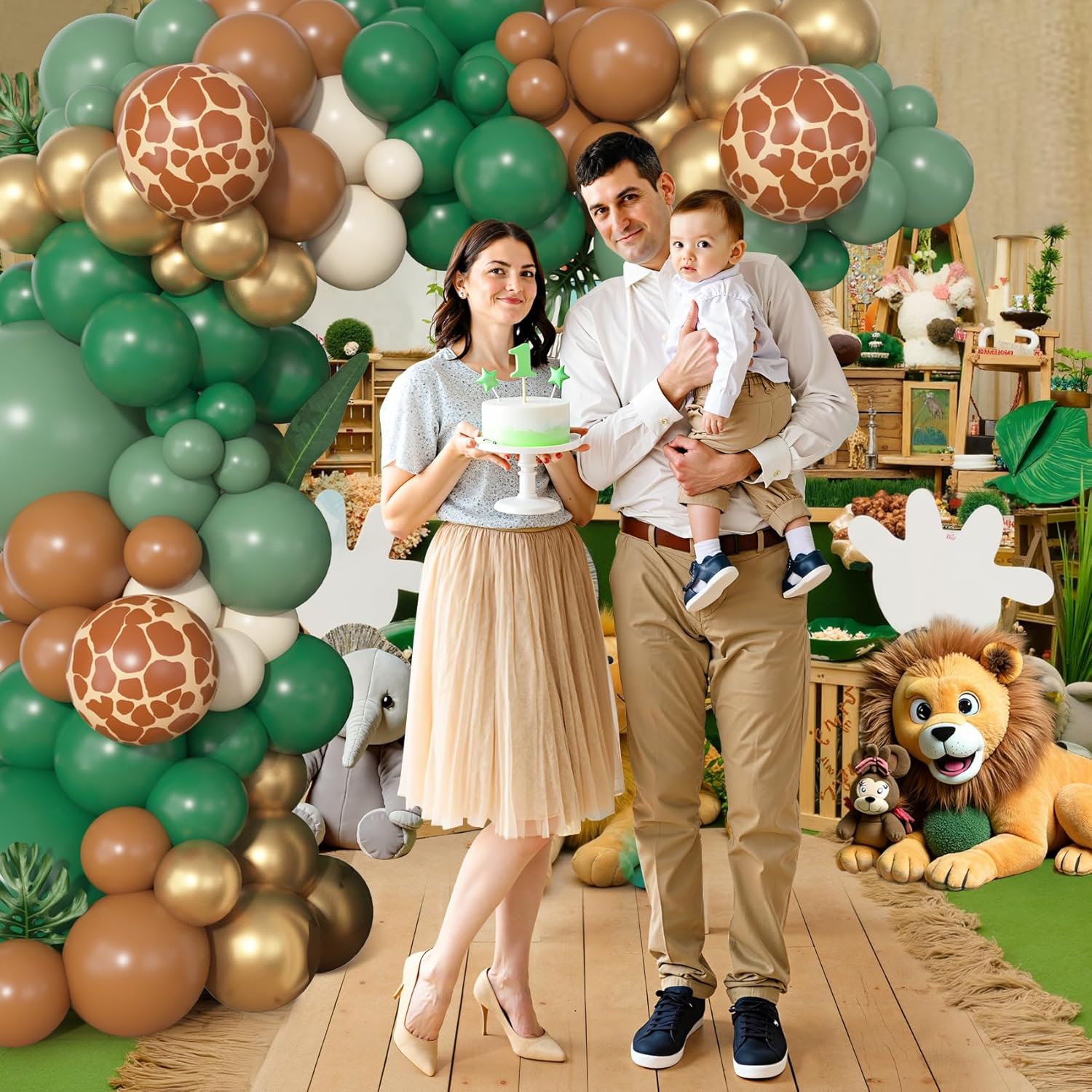 Ouddy Life 157 Pcs Jungle Safari Balloons Arch Kit