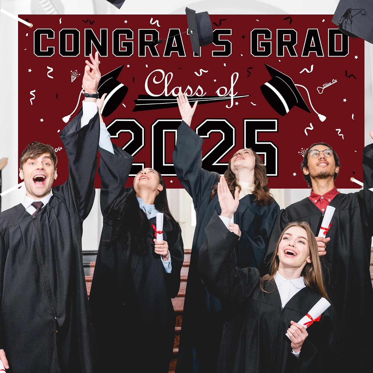 2025 Graduation Decorations Maroon Banners