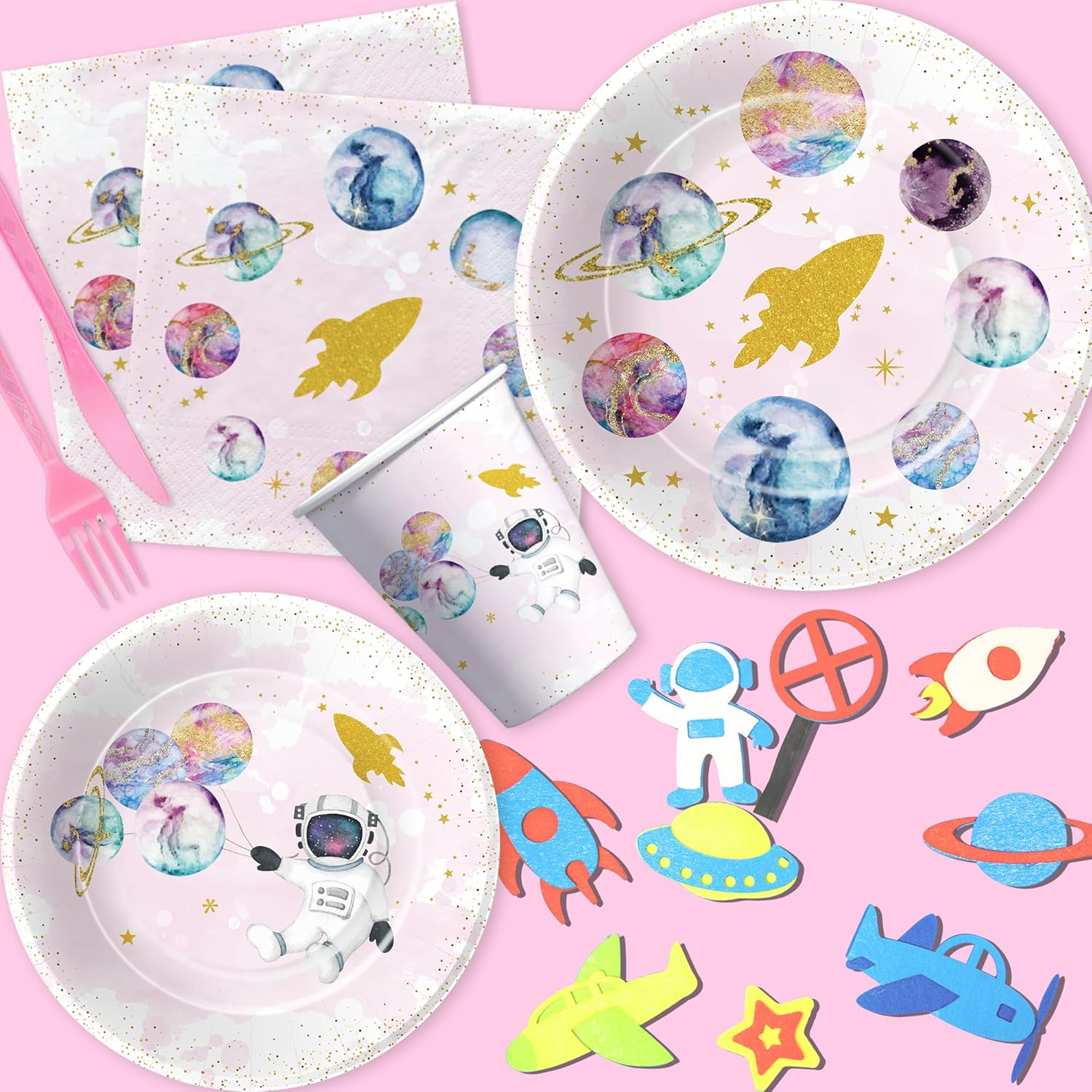 Space Birthday Party Set For Girl 24 Piece