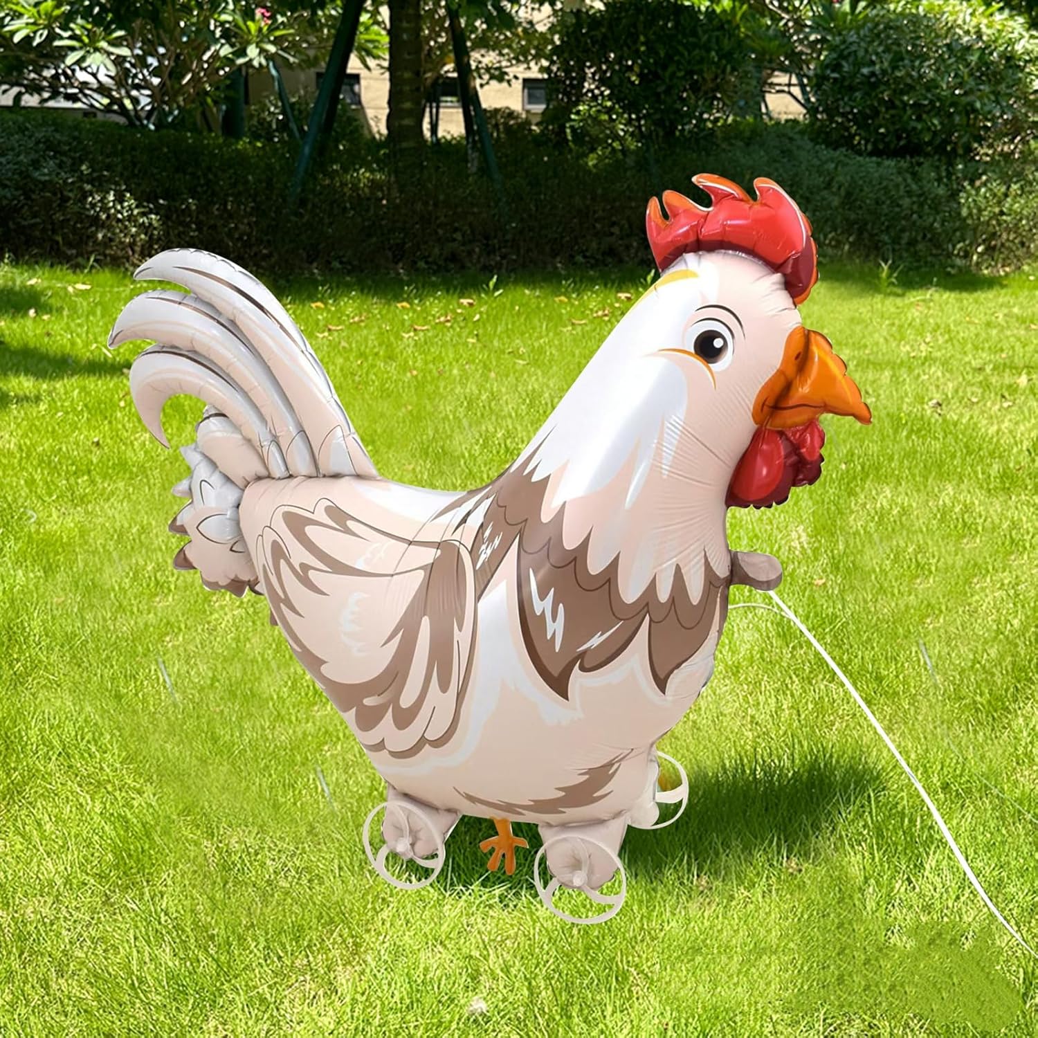 Walking on Wheels Chicken Balloons Kids Toy Rooster Mylar Decorations