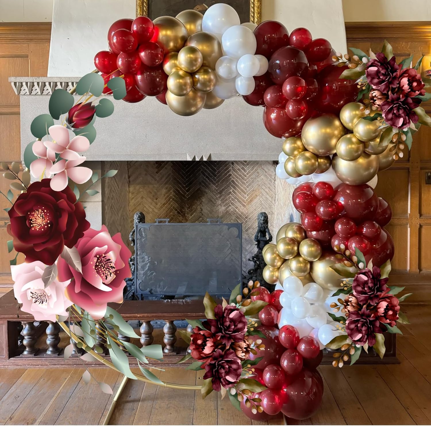 FunHot Burgundy Balloon Arch Kit with 108 Balloons