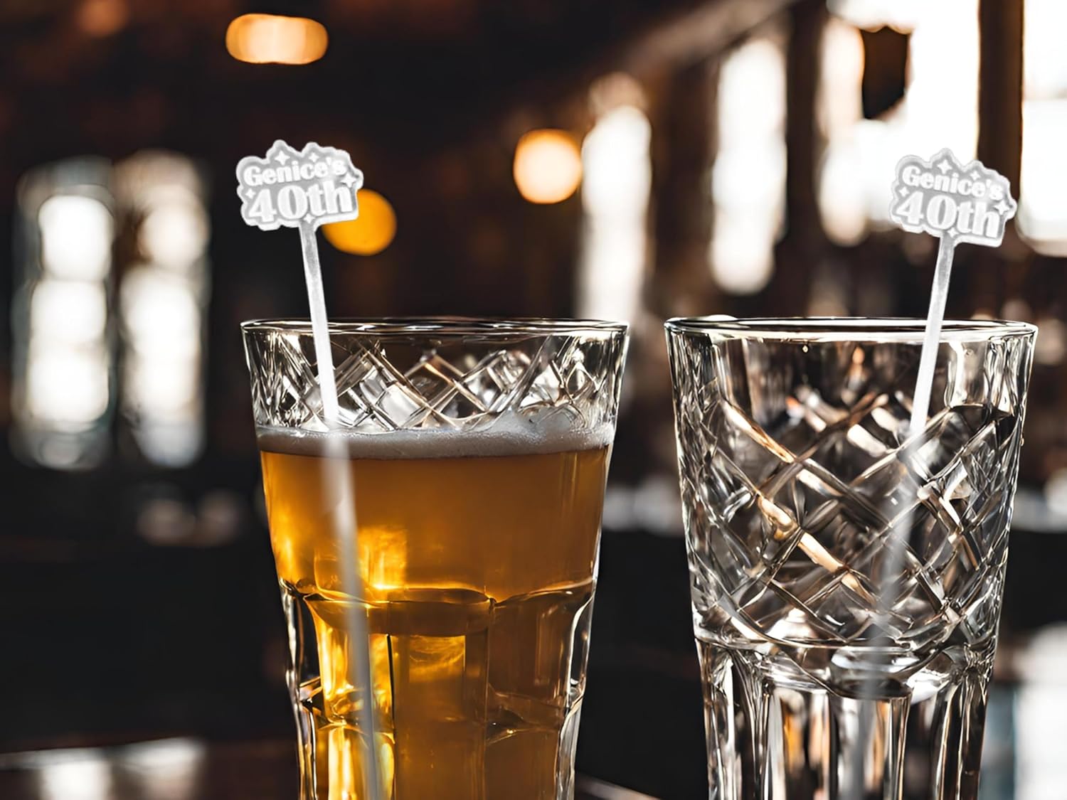 Personalized Drink Stirrers Set of 25 Custom Logo Cocktail Sticks