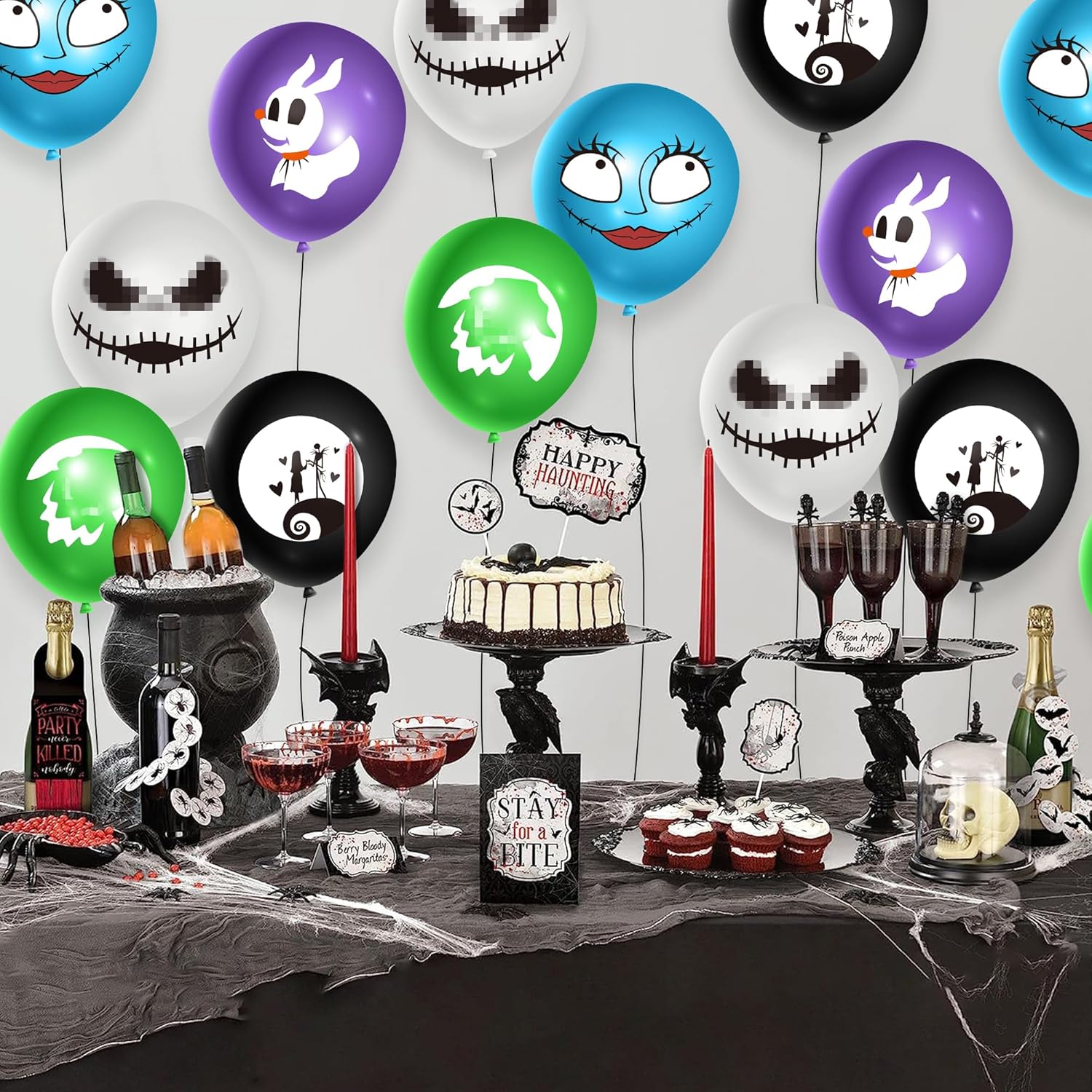 Halloween Jack and Sally Balloons - 50PCS Spooky Decorations