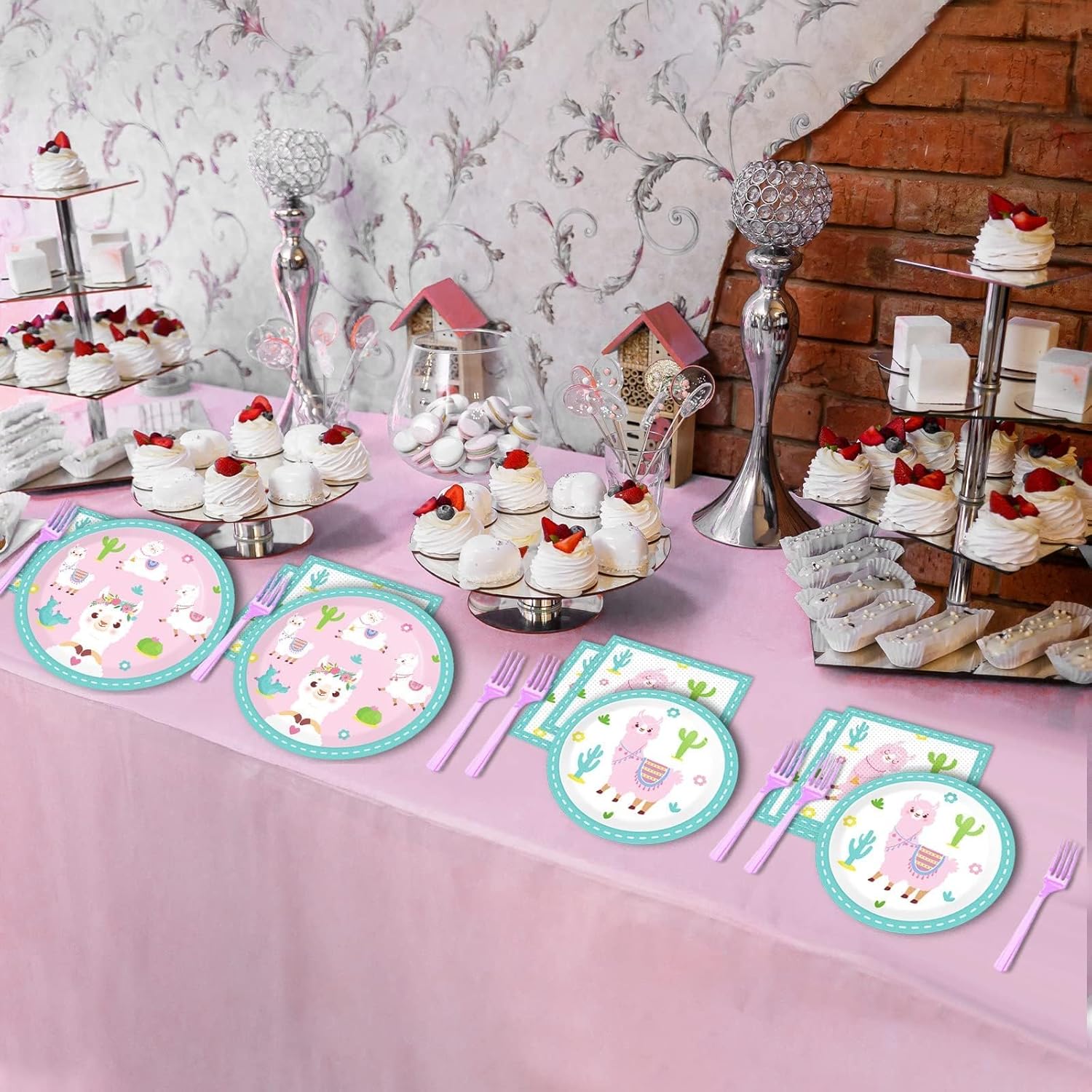 ZOIIWA Llama Birthday Party Pack for 24 Guests