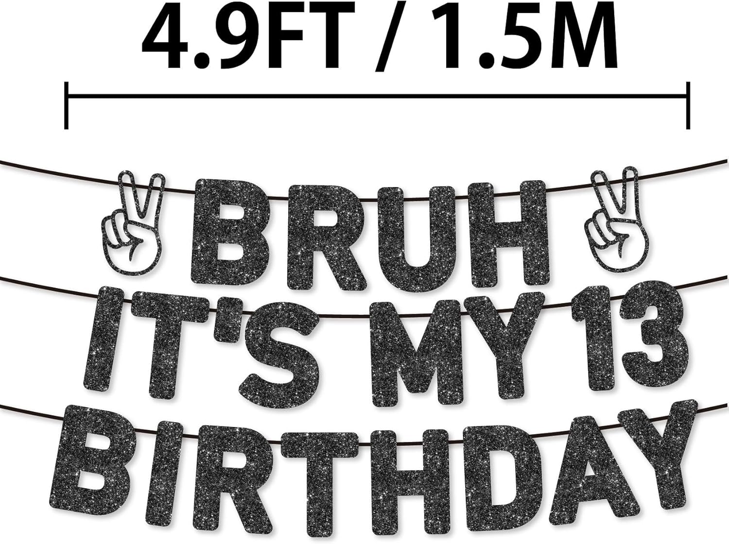Pre-Strung 13th Birthday Banner for Boys