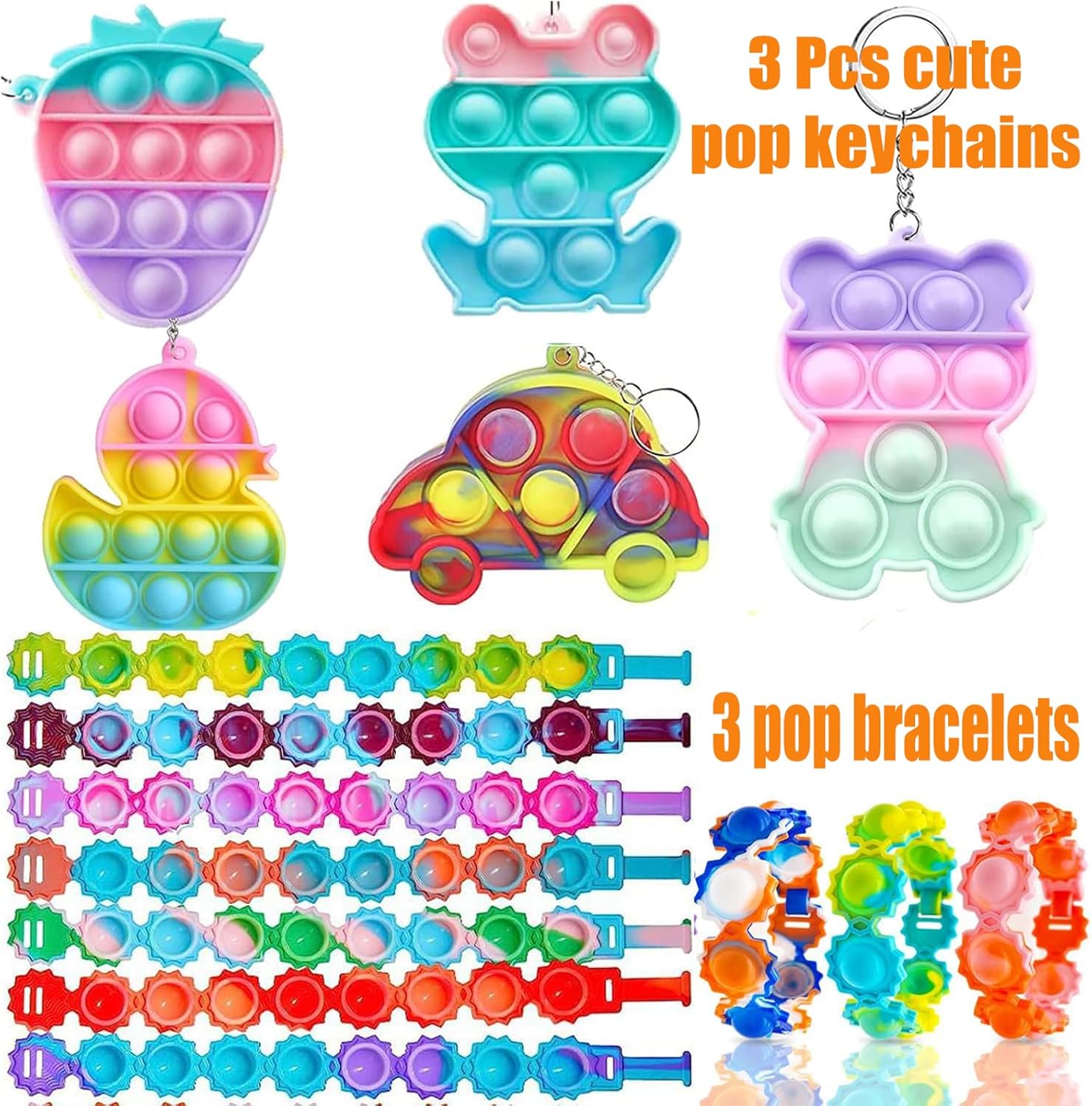 124 PCS Kids Party Favors Fidget Treasure Box Toys