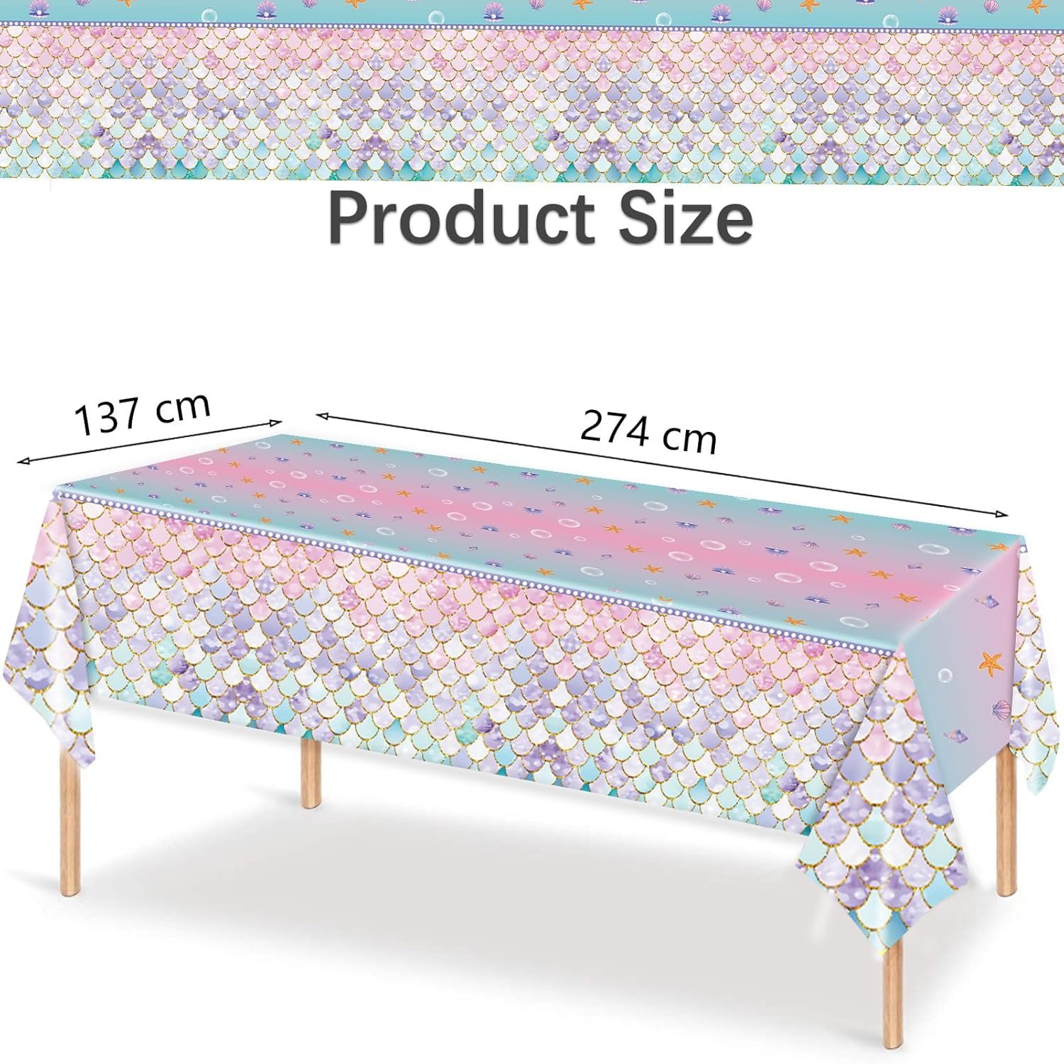 128 Pcs Gradient Scales Party Tableware Set for 16 People