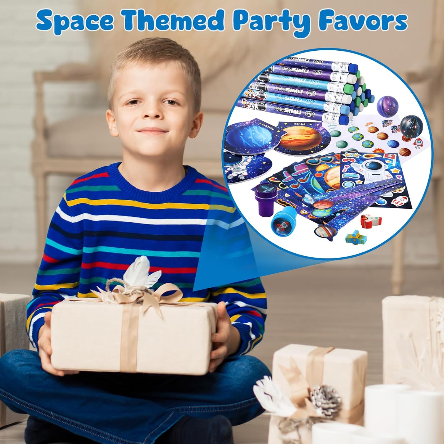 BenLouis 84Pcs Outer Space Party Favors Set