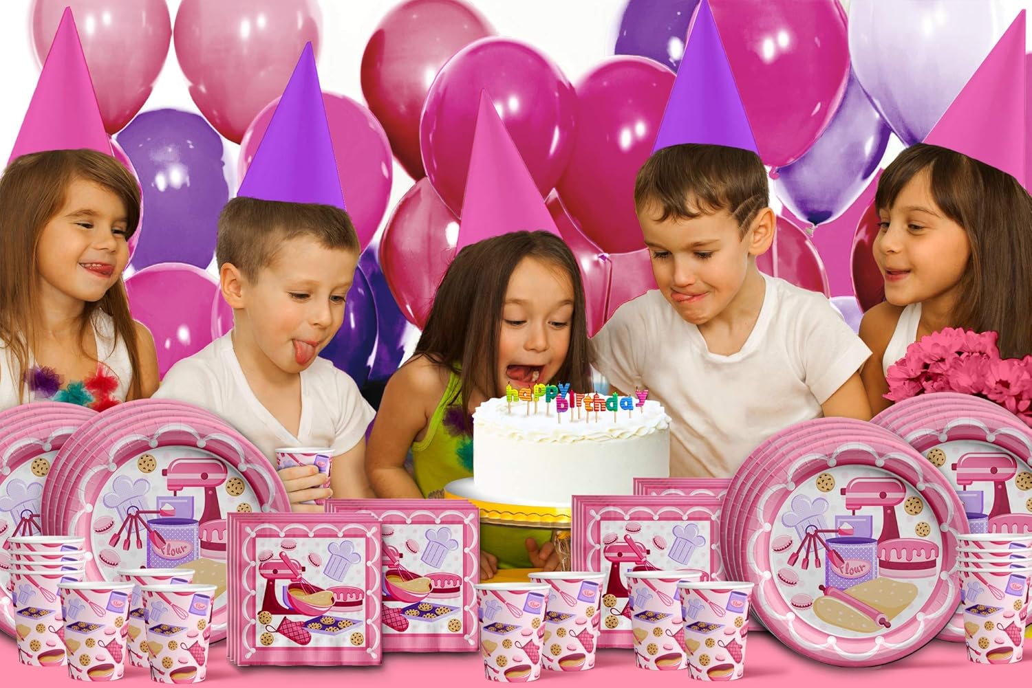 Little Baker Birthday Party Supplies Set for 16 Guests