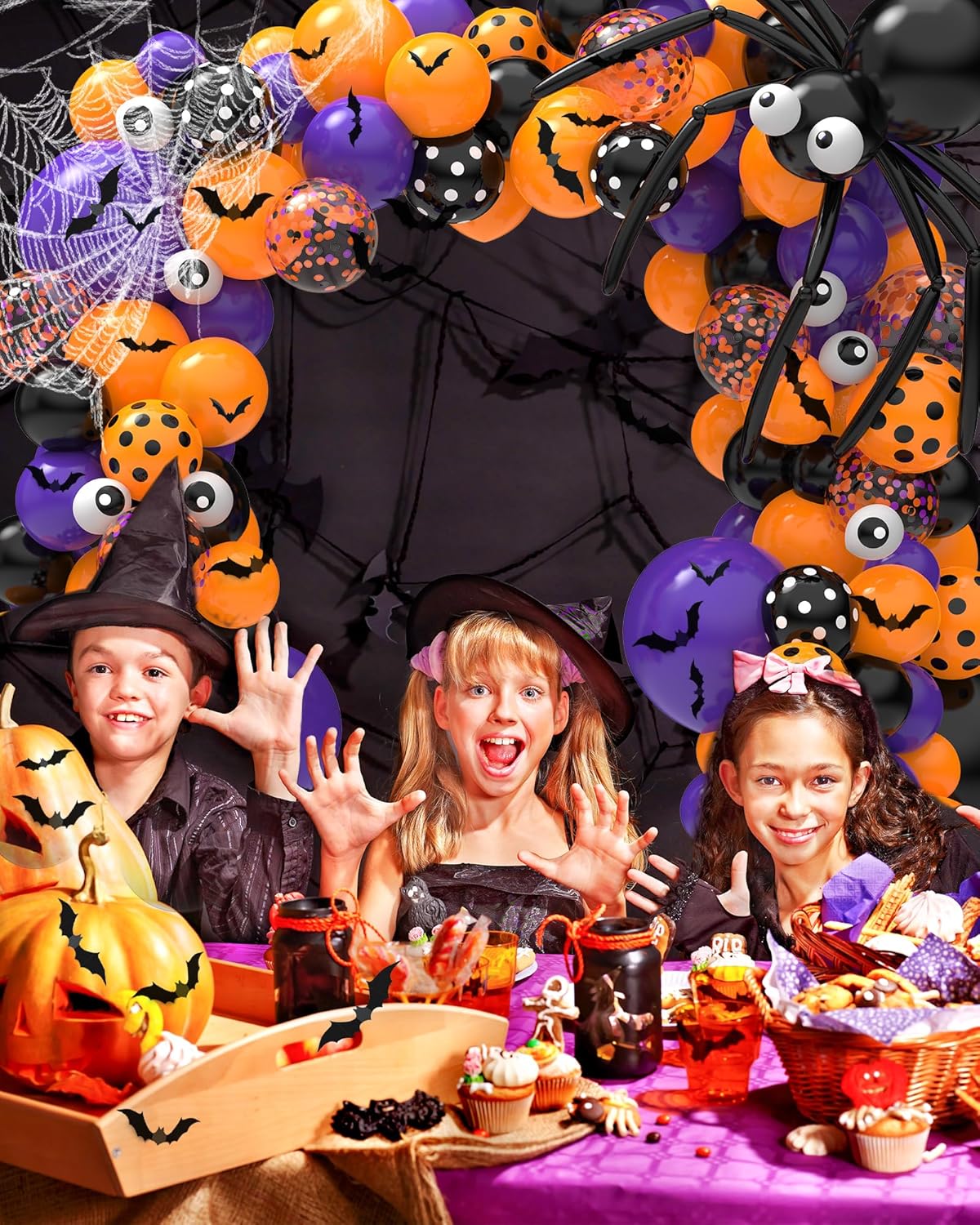 126 Pcs Halloween Balloon Garland Arch Kit