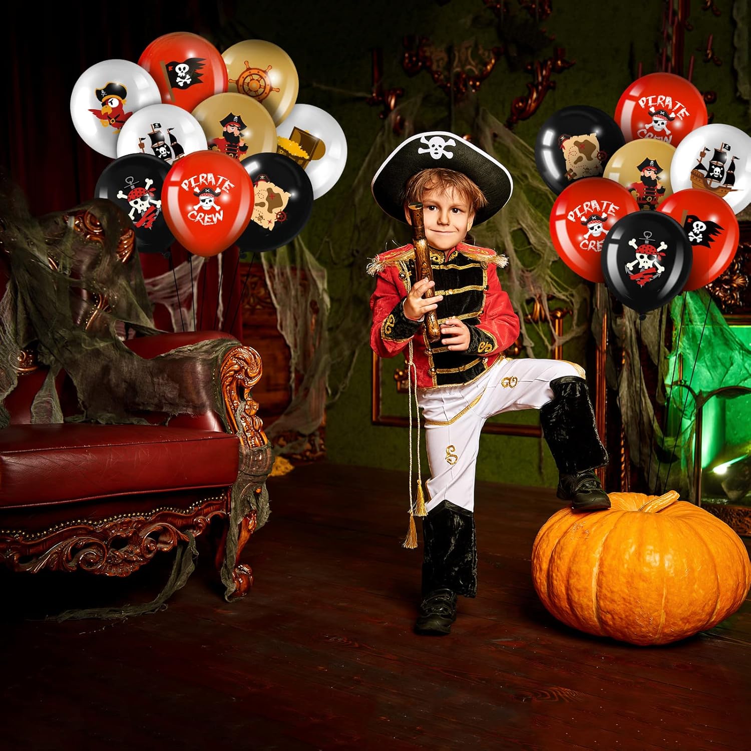 Harrycle 45 Pcs Pirate Party Balloons Set