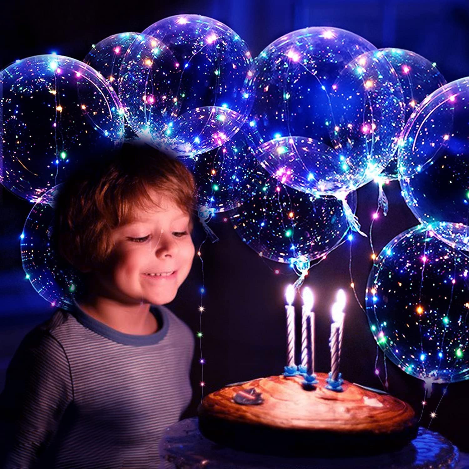 LED Bobo Balloons 10 Packs 20 Inches Light Up Decorations