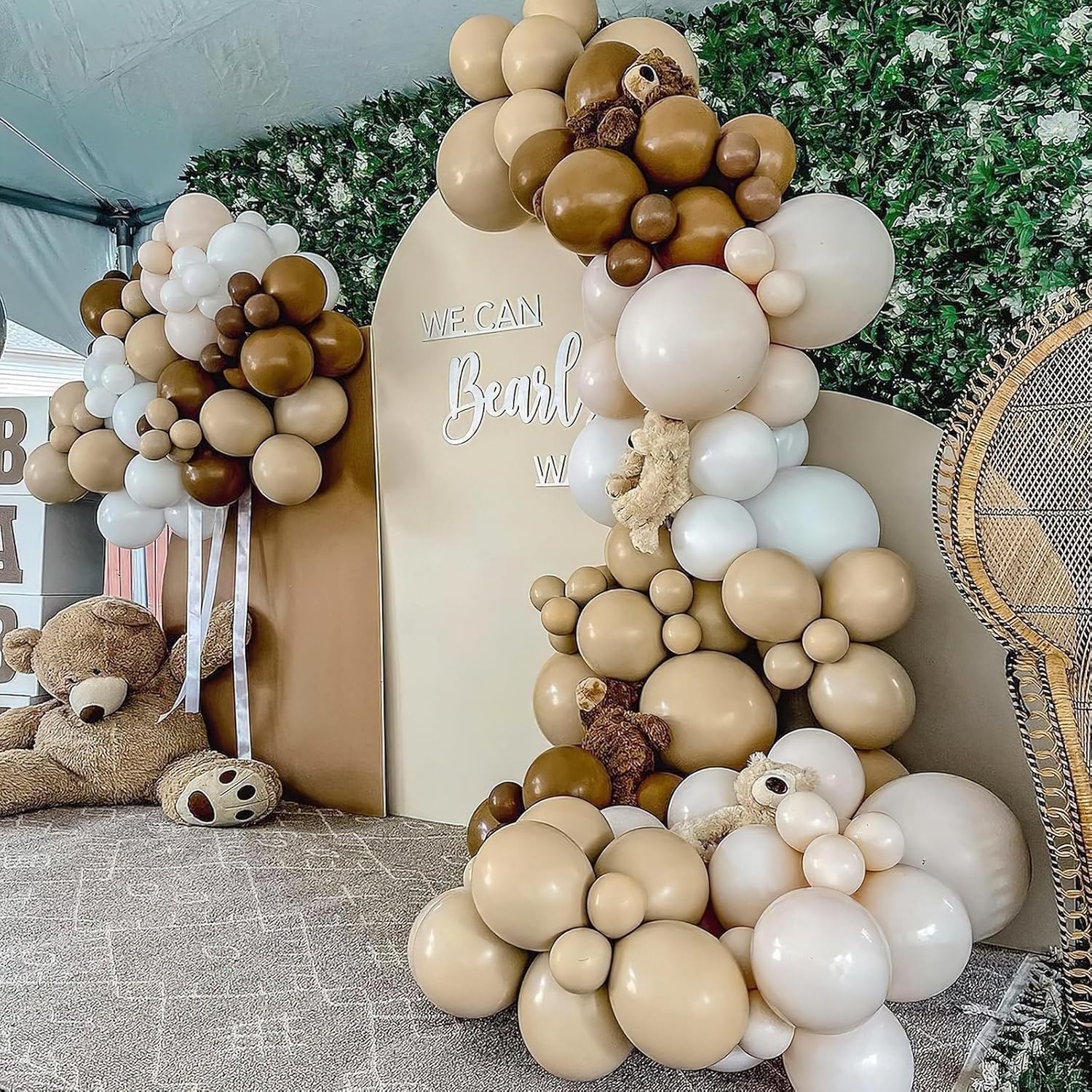 PartyWoo Brown Balloons 101 pcs 12 Inch Party Decor