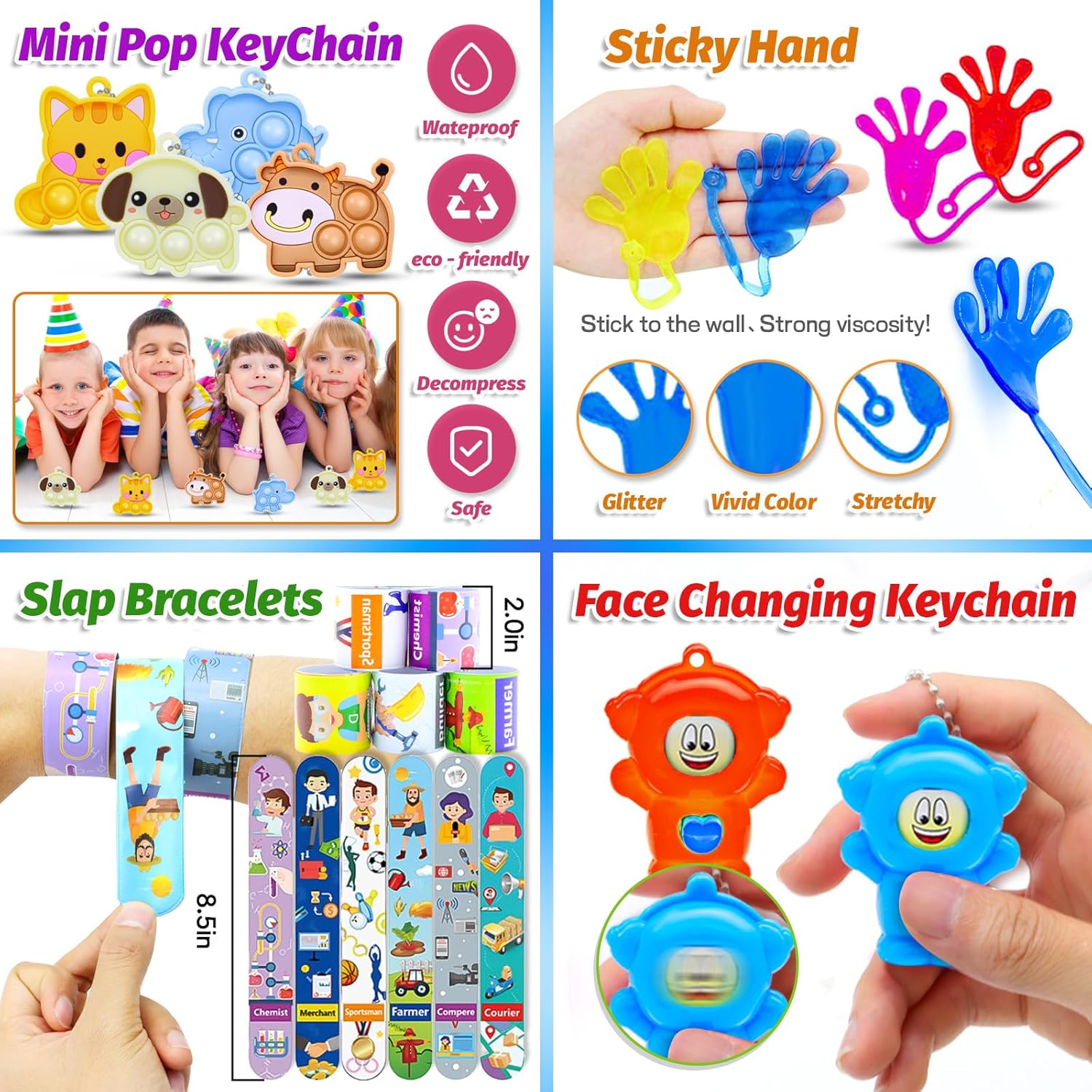 1000pcs Party Favors for Kids Fidget Toy Pack Classroom Rewards
