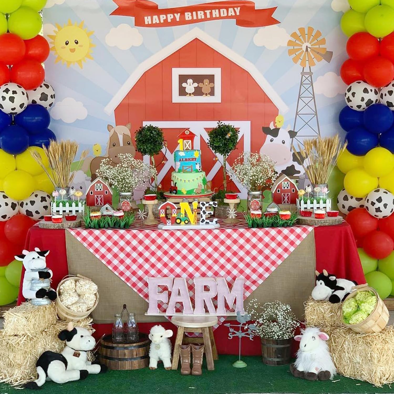 138Pcs Farm Animal Balloon Arch Kit for Birthday Parties