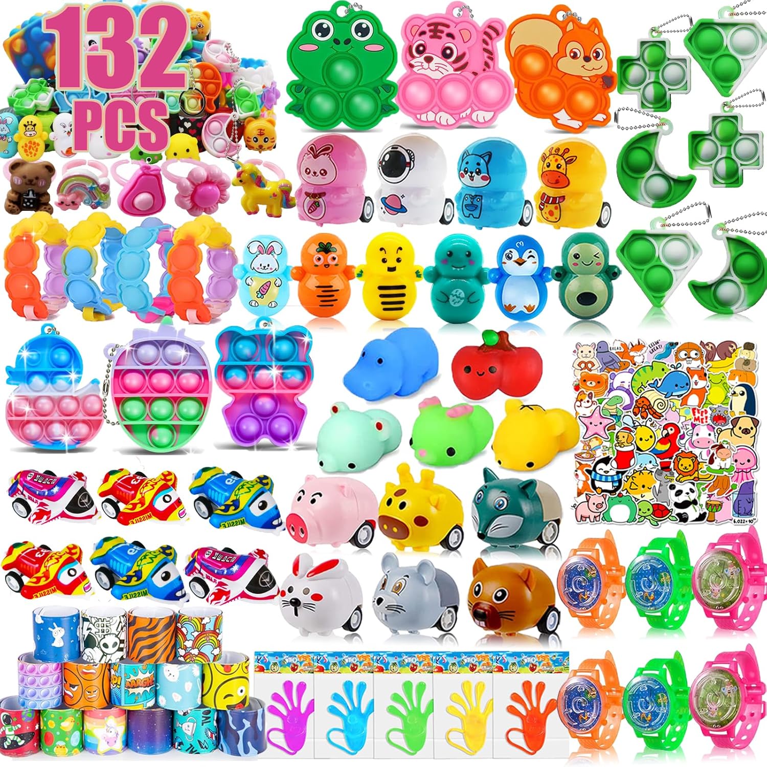 132 PCS Kids Party Favors with Fidget Toys