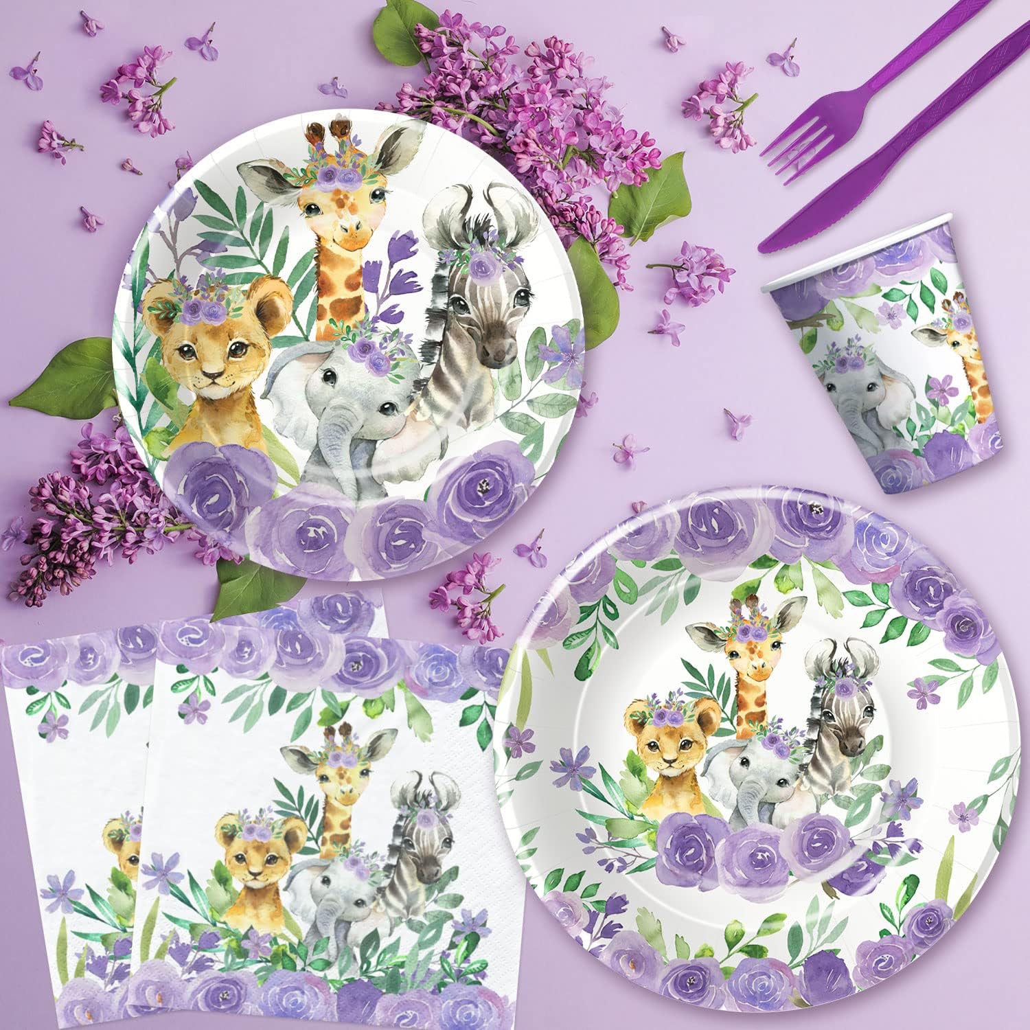 Safari Jungle Party Decorations Set 24pcs
