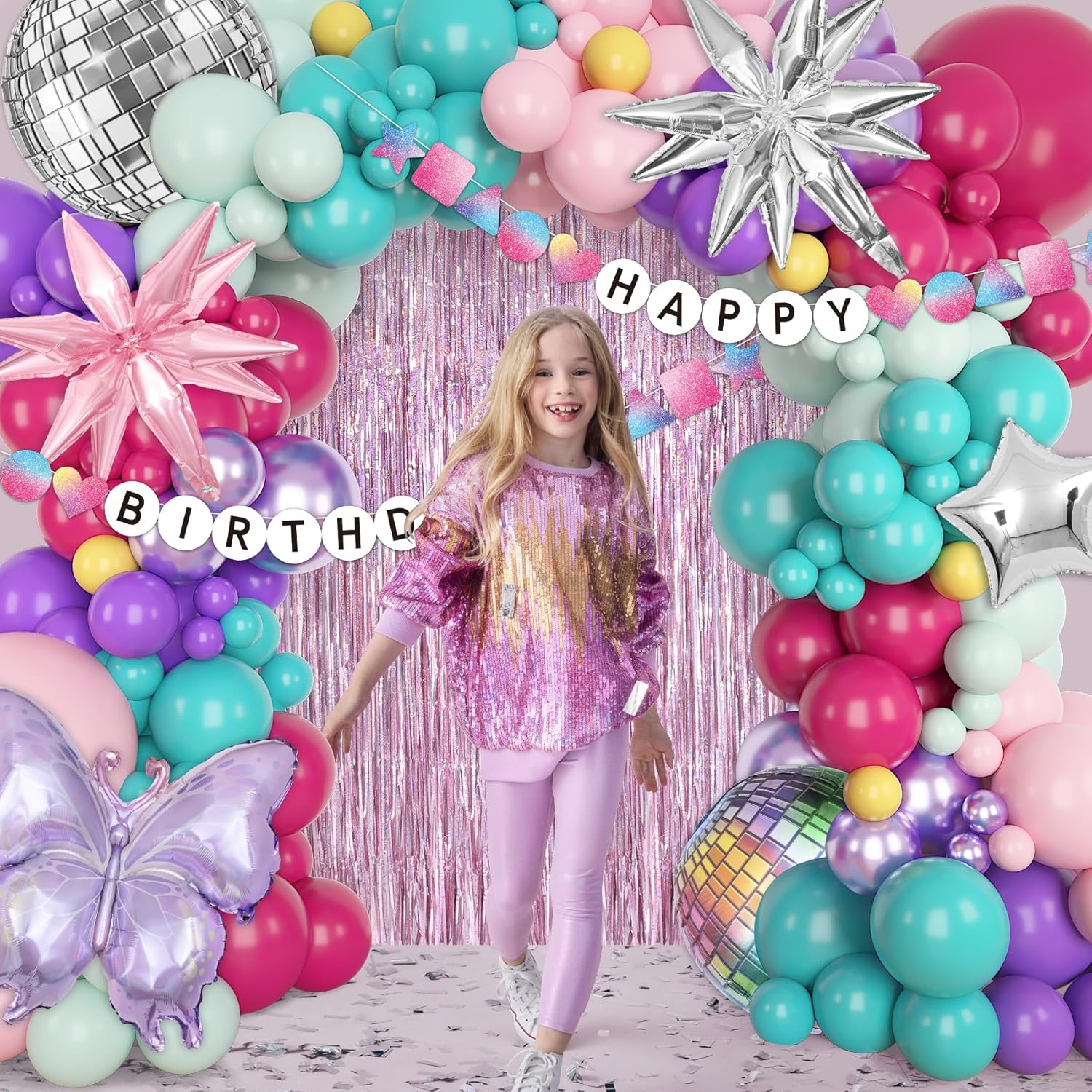 136Pcs Music Birthday Balloon Decor Kit