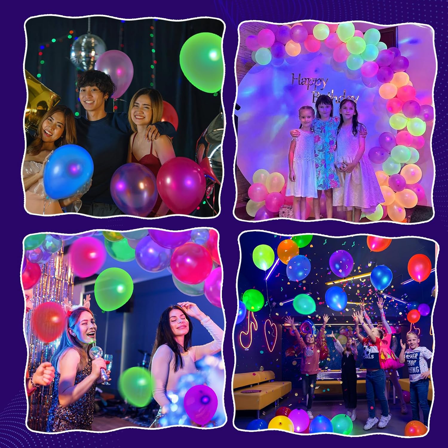 120 Pcs UV Neon Balloons for Party Decorations