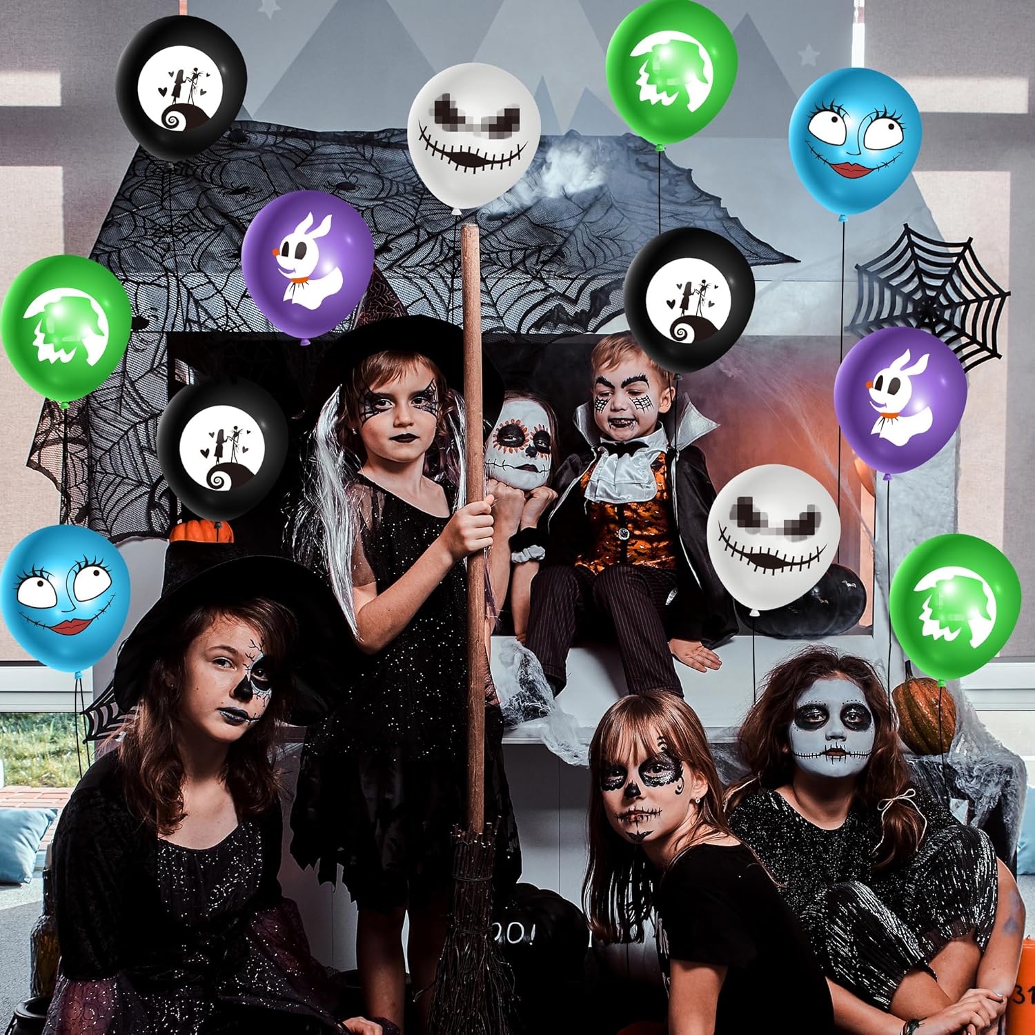 Halloween Jack and Sally Balloons - 50PCS Spooky Decorations